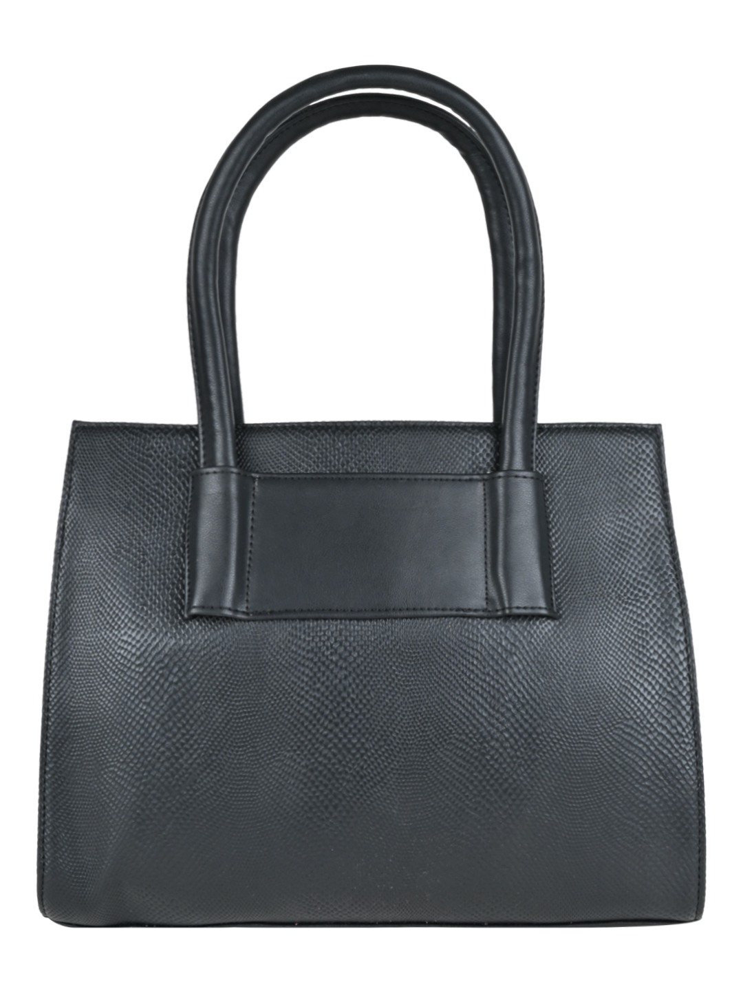 Rocia By Regal Black Women Textured Print Handbag