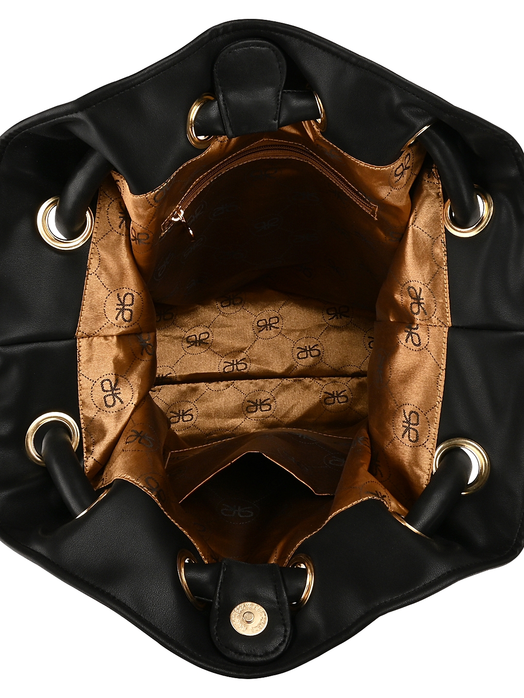 Rocia | Rocia Black Solid Big Shoulder Bag 3