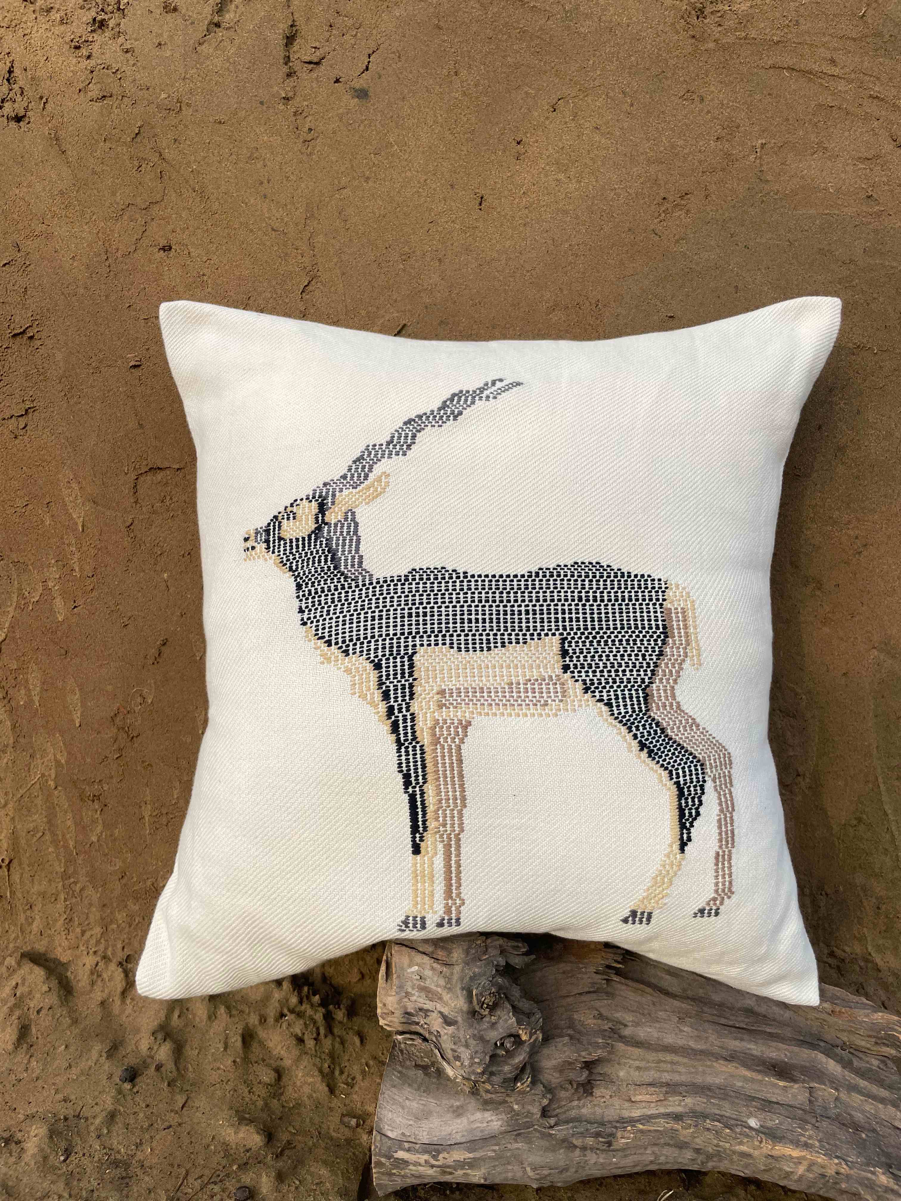 Black Buck Cushion Cover