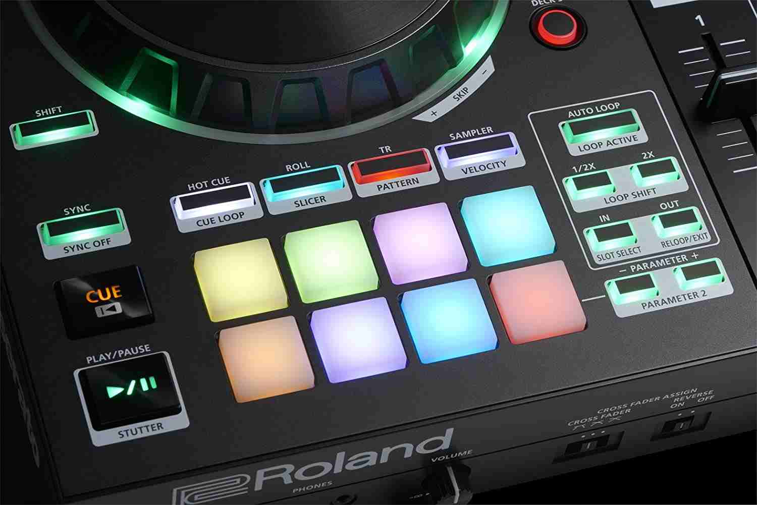 Roland DJ-505 2-Channel 4-Deck Serato DJ Controller with TR Drum Machine 4