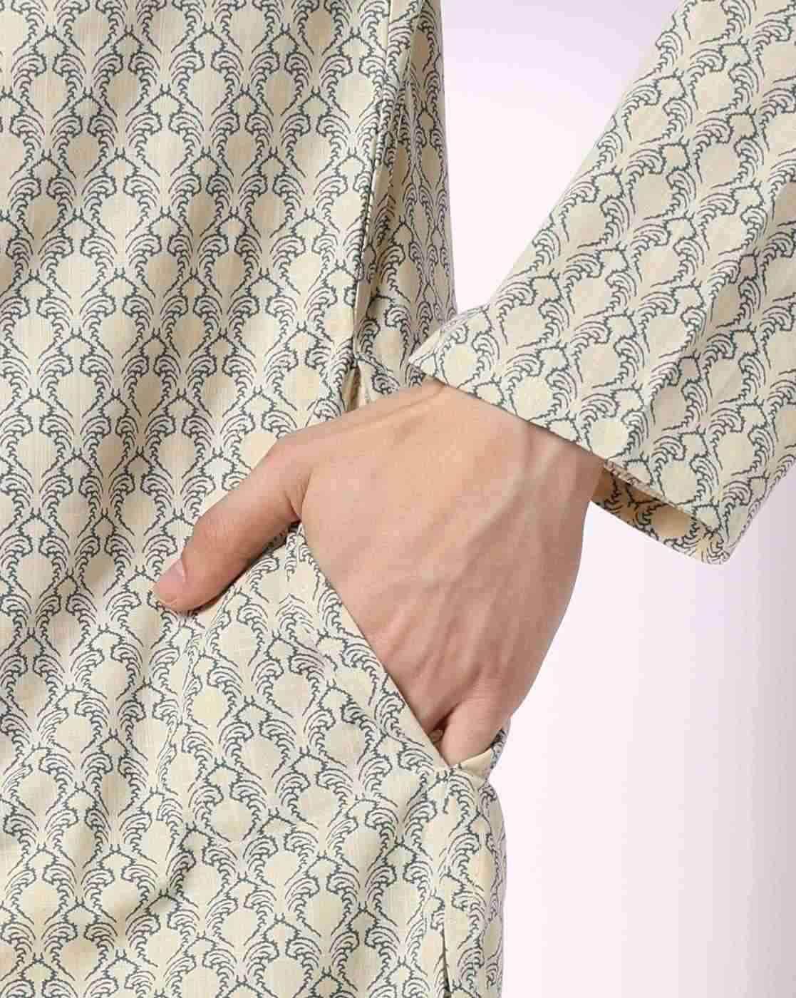 ROYAAJ | Men Printed Slim Fit Straight Kurta|5