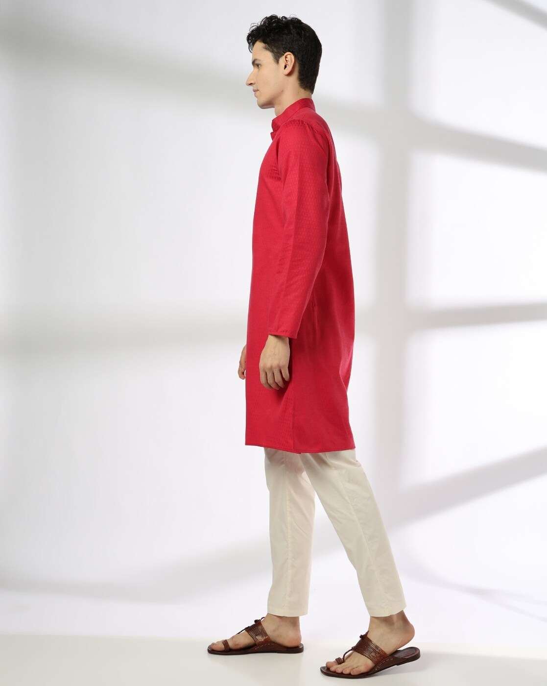 ROYAAJ | Men Slim Fit Cotton Kurta|1