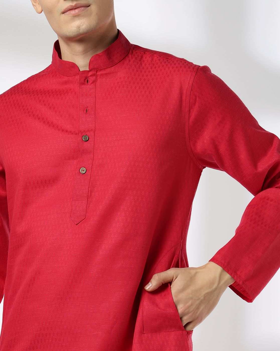 ROYAAJ | Men Slim Fit Cotton Kurta|4