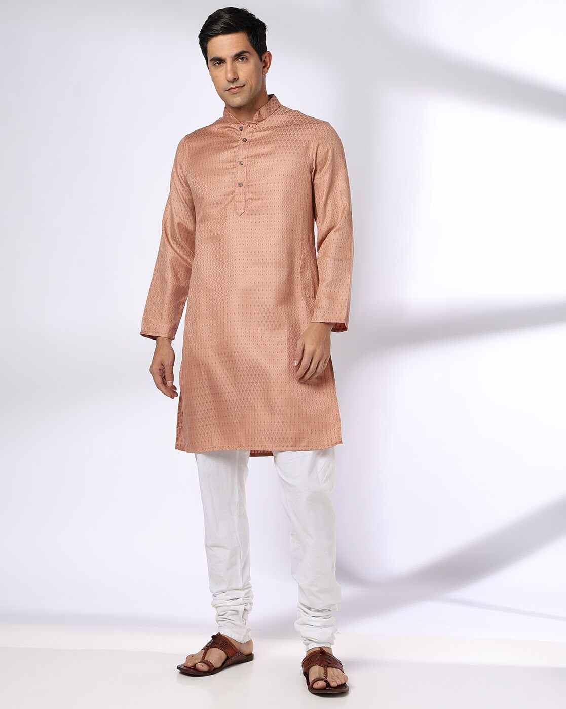 ROYAAJ | Men Self-Design Straight Kurta|0