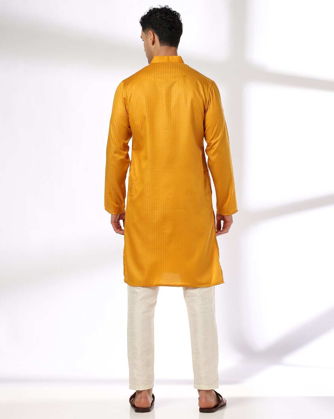 ROYAAJ | Men Patterned Slim Fit Kurta|2