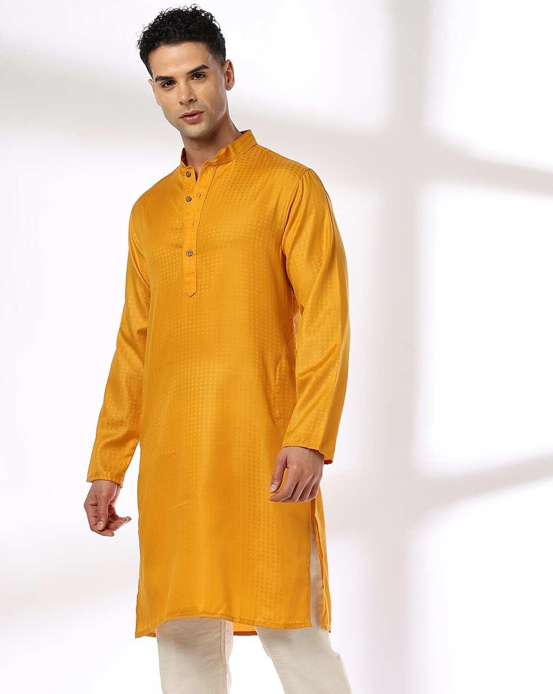 ROYAAJ | Men Patterned Slim Fit Kurta|3