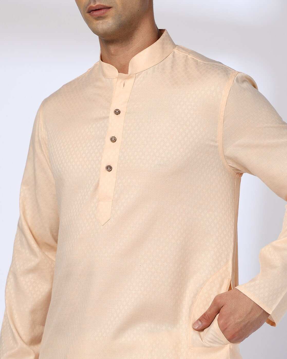 ROYAAJ | Men Geometric Print Slim Fit Kurta|3
