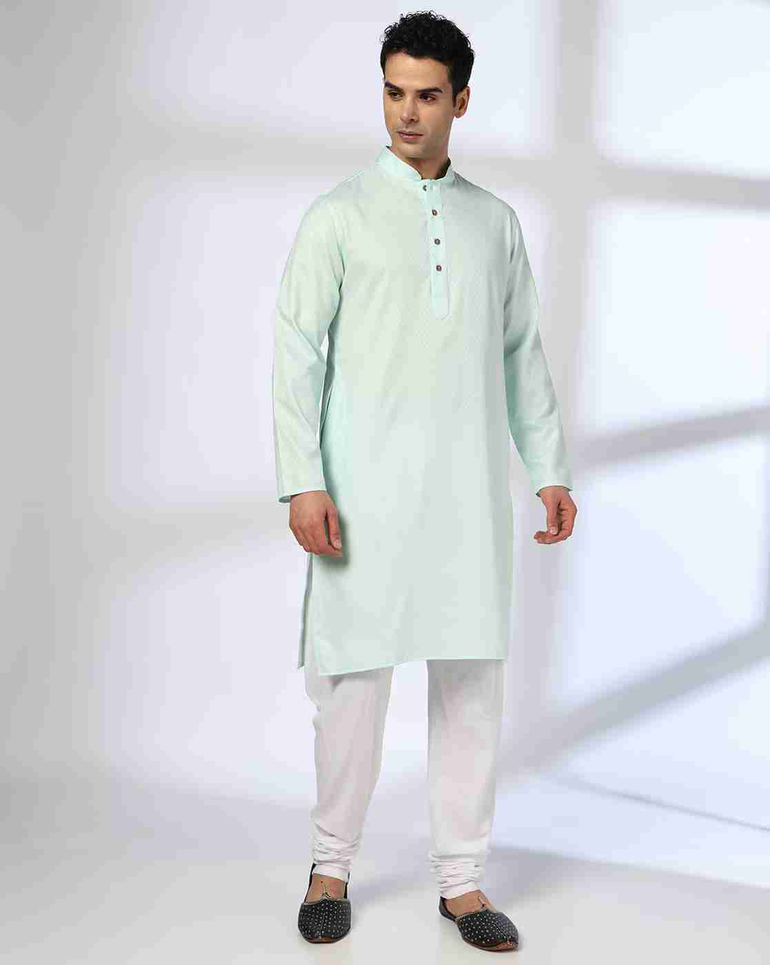 ROYAAJ | Men Geometric Print Slim Fit Kurta|1
