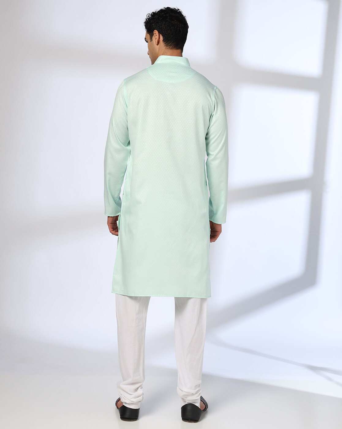 ROYAAJ | Men Geometric Print Slim Fit Kurta|3