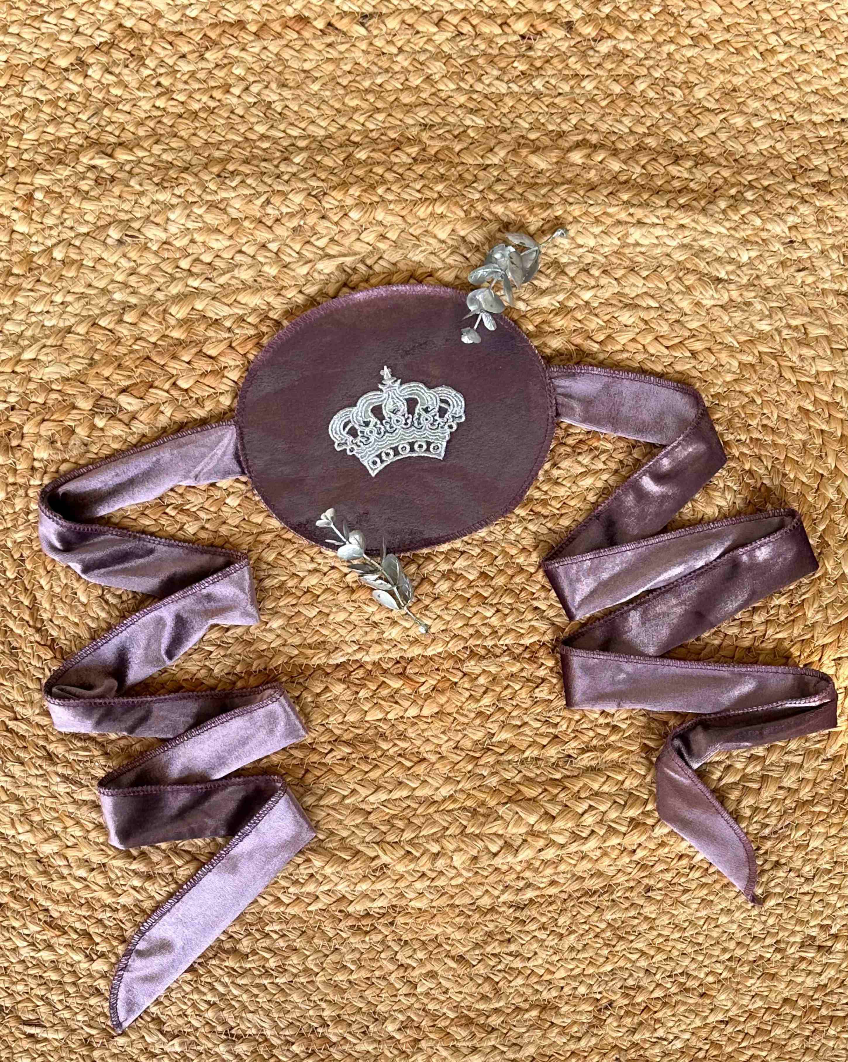 VIOLET GLAZE VELVET ROMPERSET