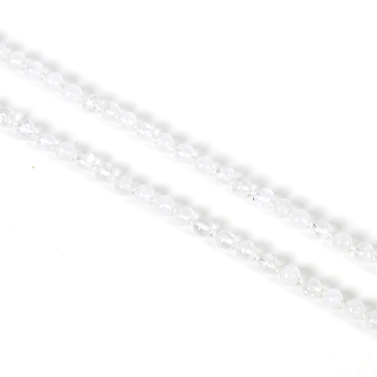Shiv Ratan Kendra Sphatic Mala for prayer, meditation and emotional well being II 108+1 Beads II Length: 40-45 CM II Weight: 40-50 Grams