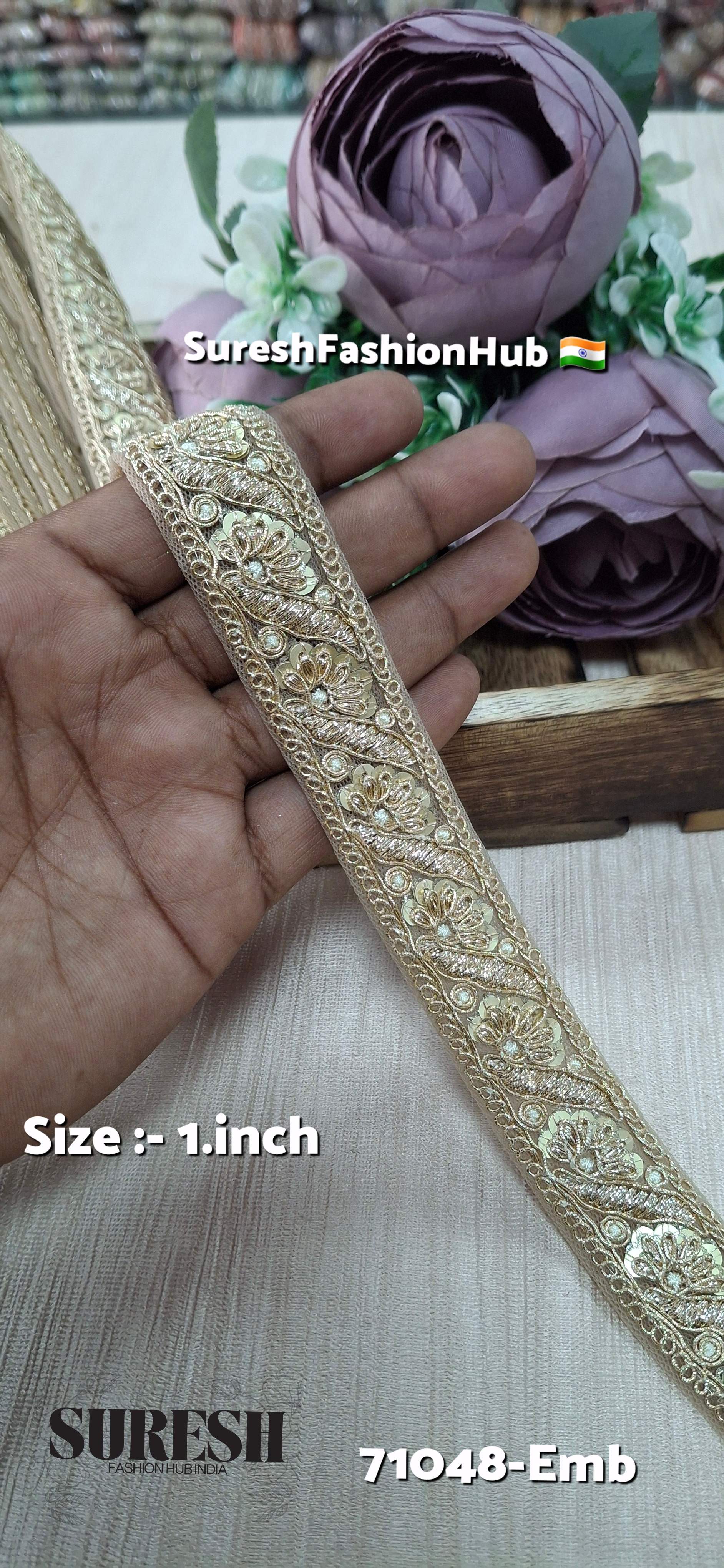 Pearl Glow Embroidery Lace