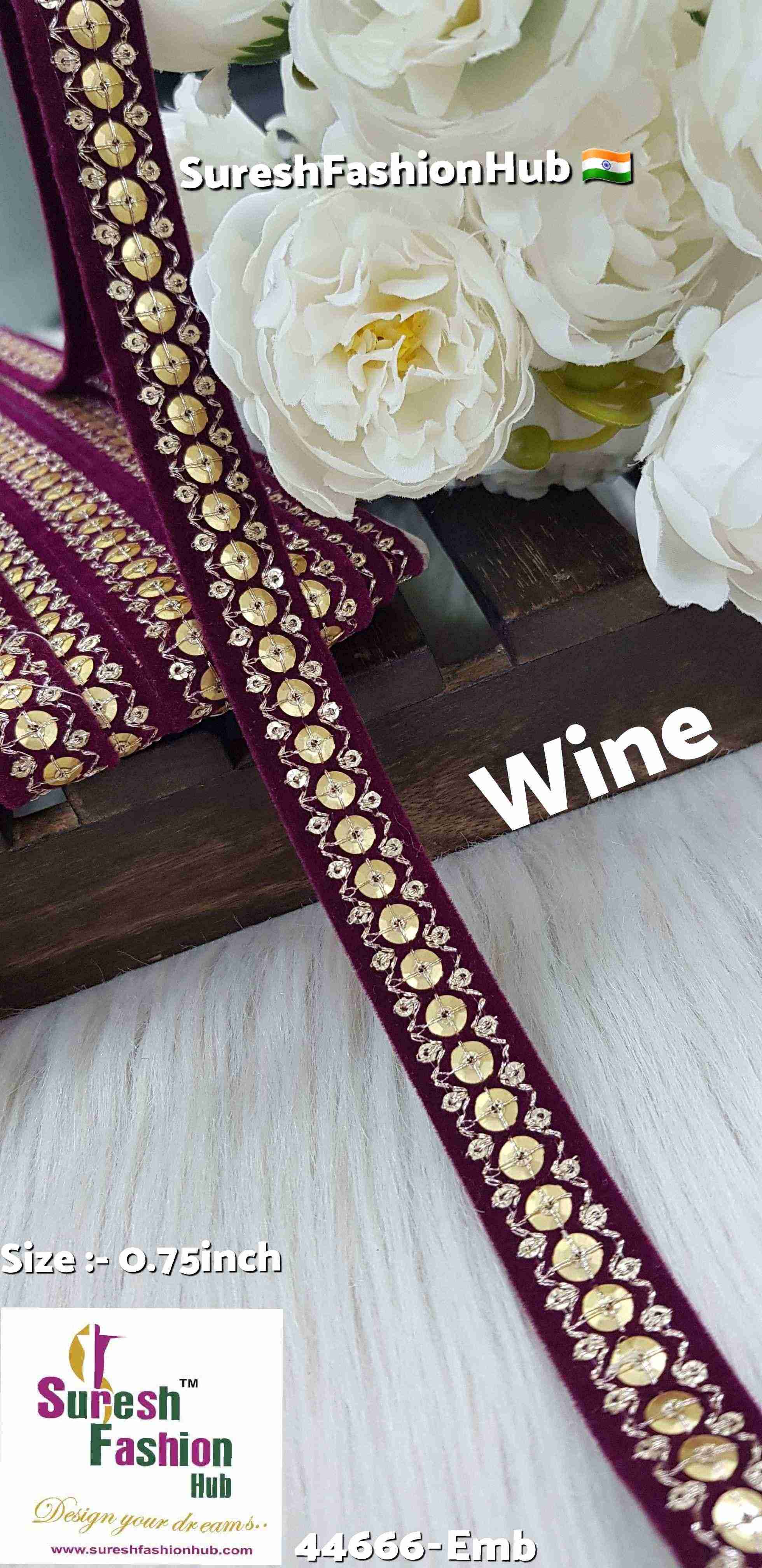 Wine Velvet Jari Sequin Lace