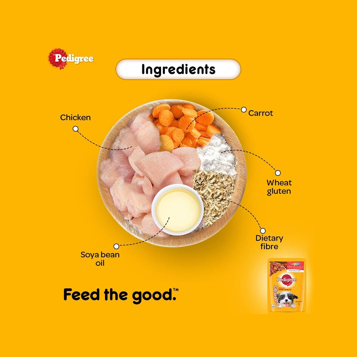 Pedigree Puppy Chicken & Liver Chunks Wet Puppy Food - 70g