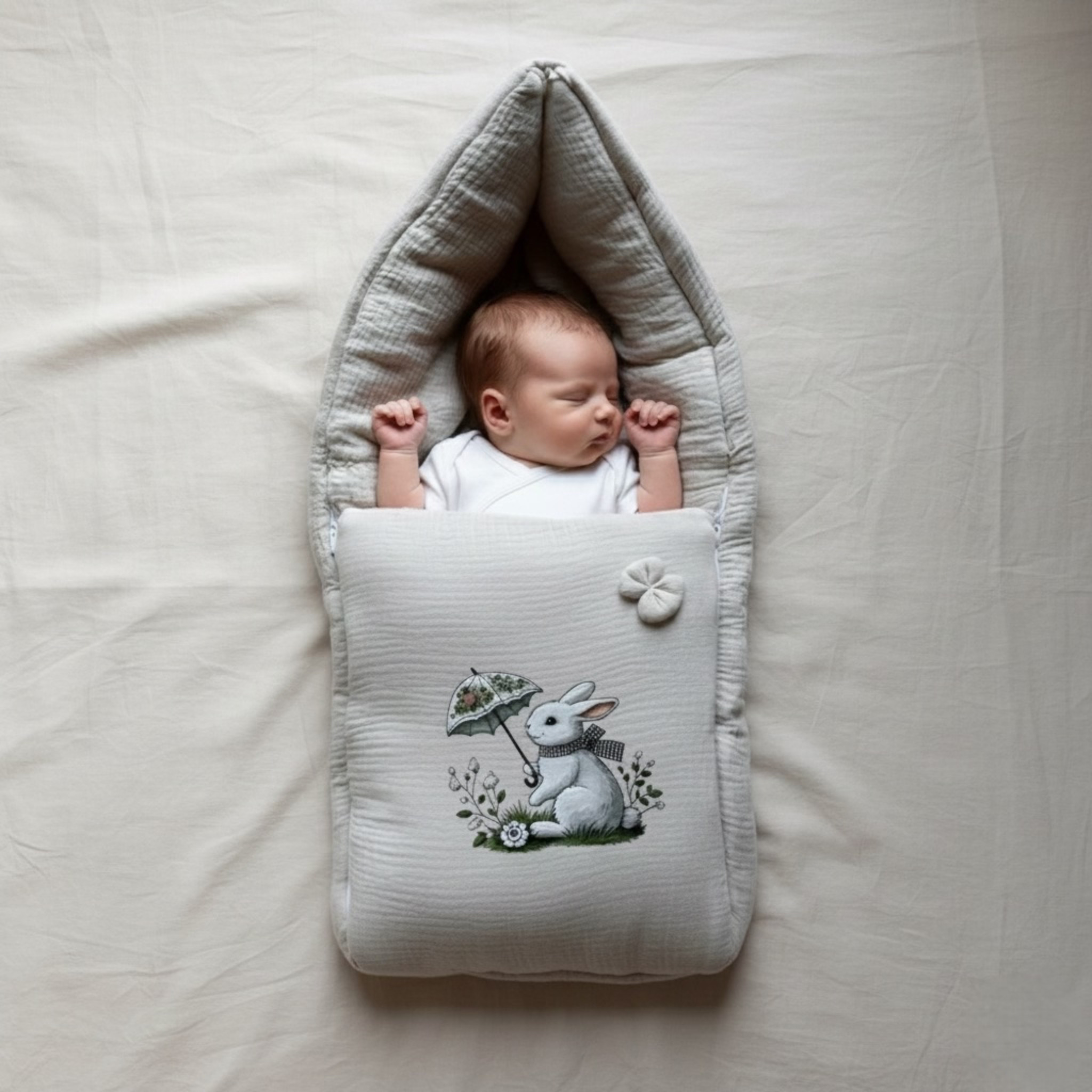 Bunny Garden Muslin Sleeping Bag