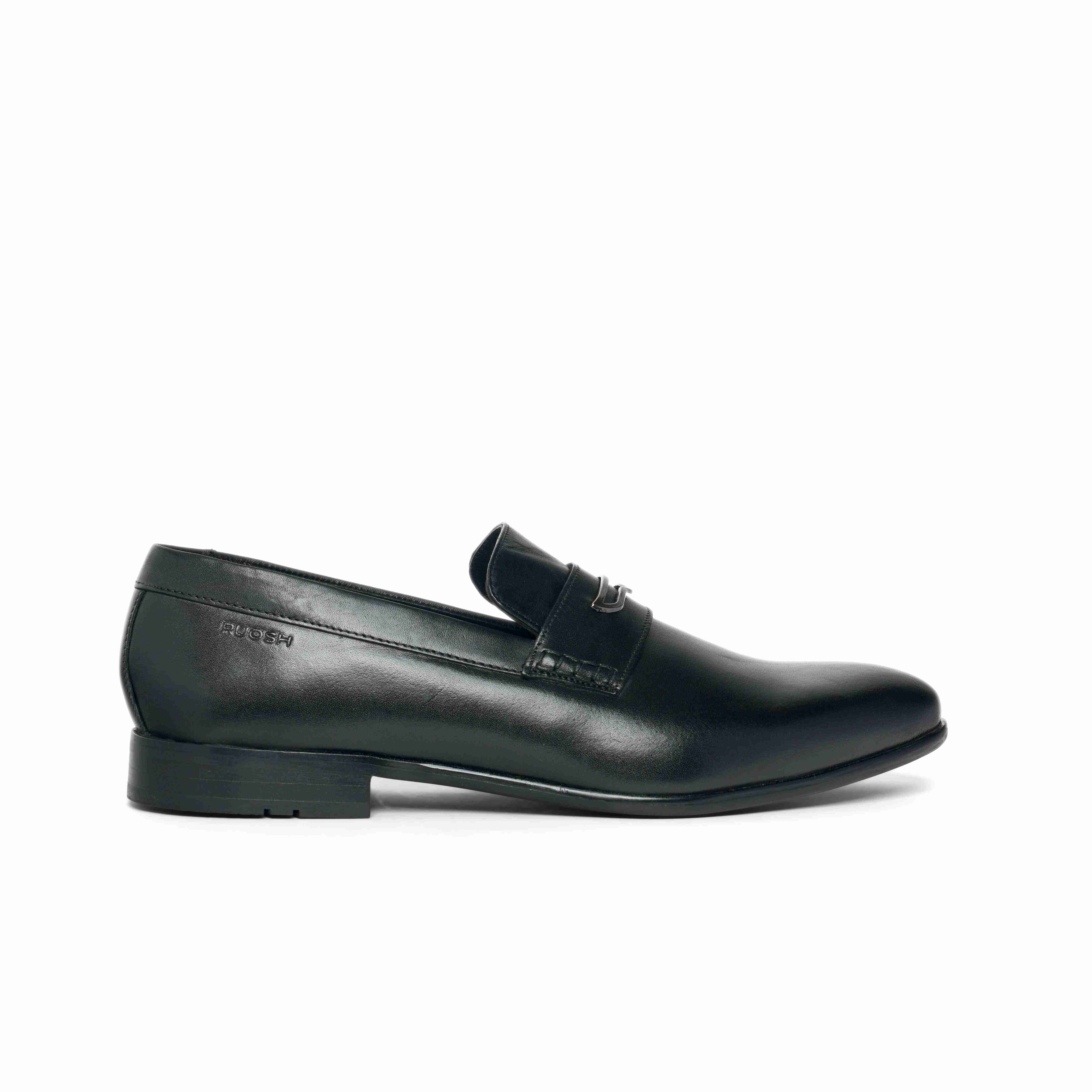 The Presto Ruosh Men Black Formal Slip-On