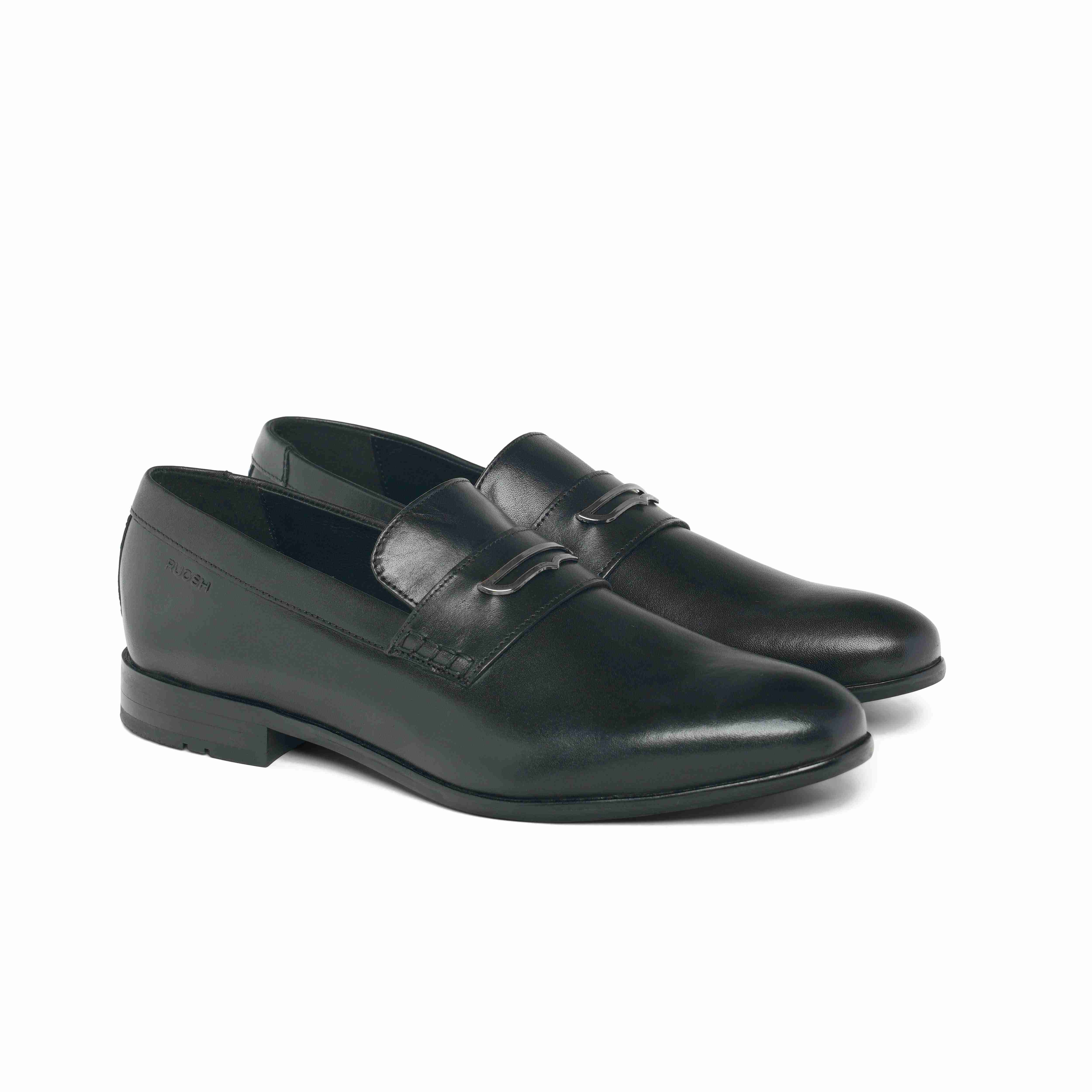 The Presto Ruosh Men Black Formal Slip-On