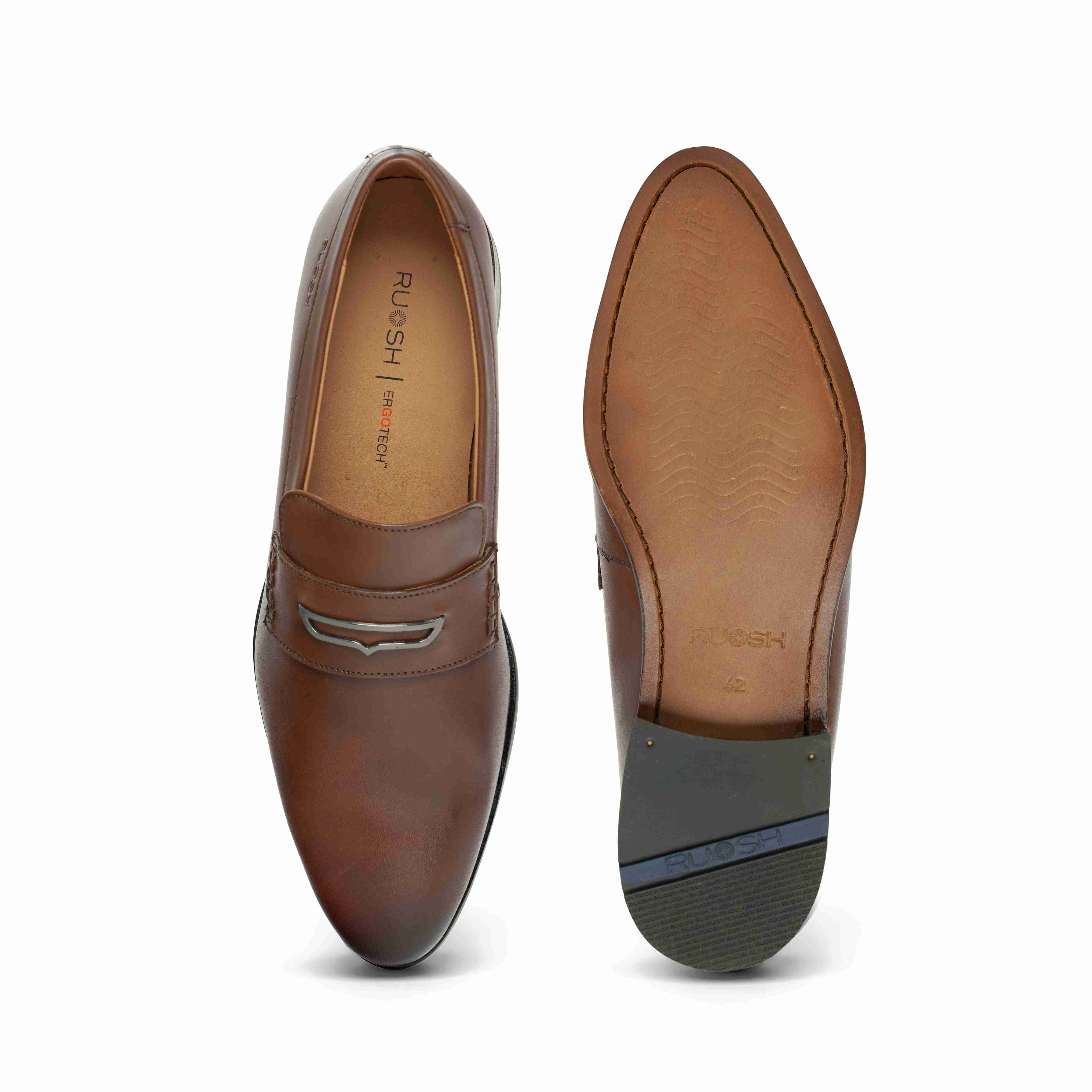 The Presto Ruosh Men Tan Formal Slip-On