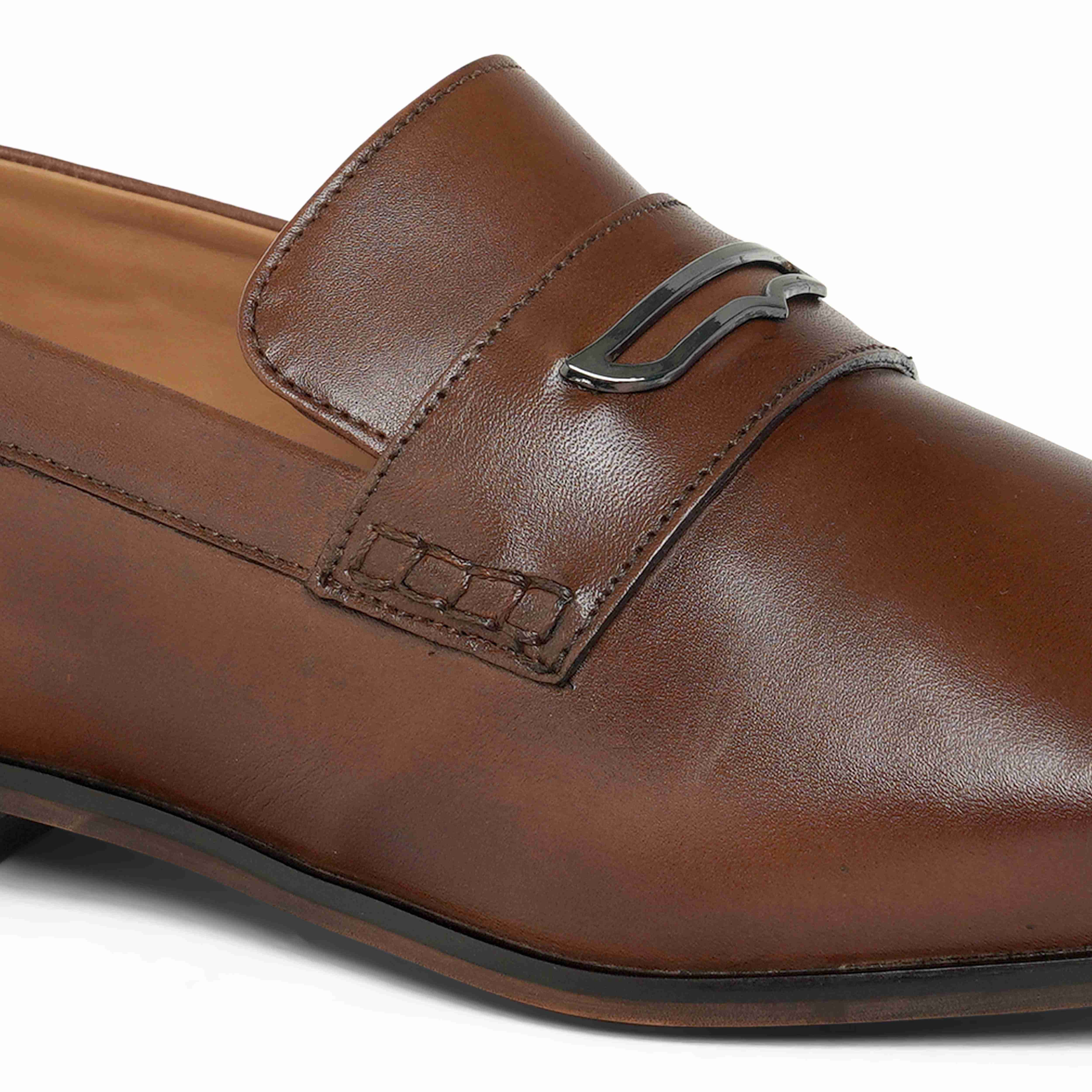 The Presto Ruosh Men Tan Formal Slip-On