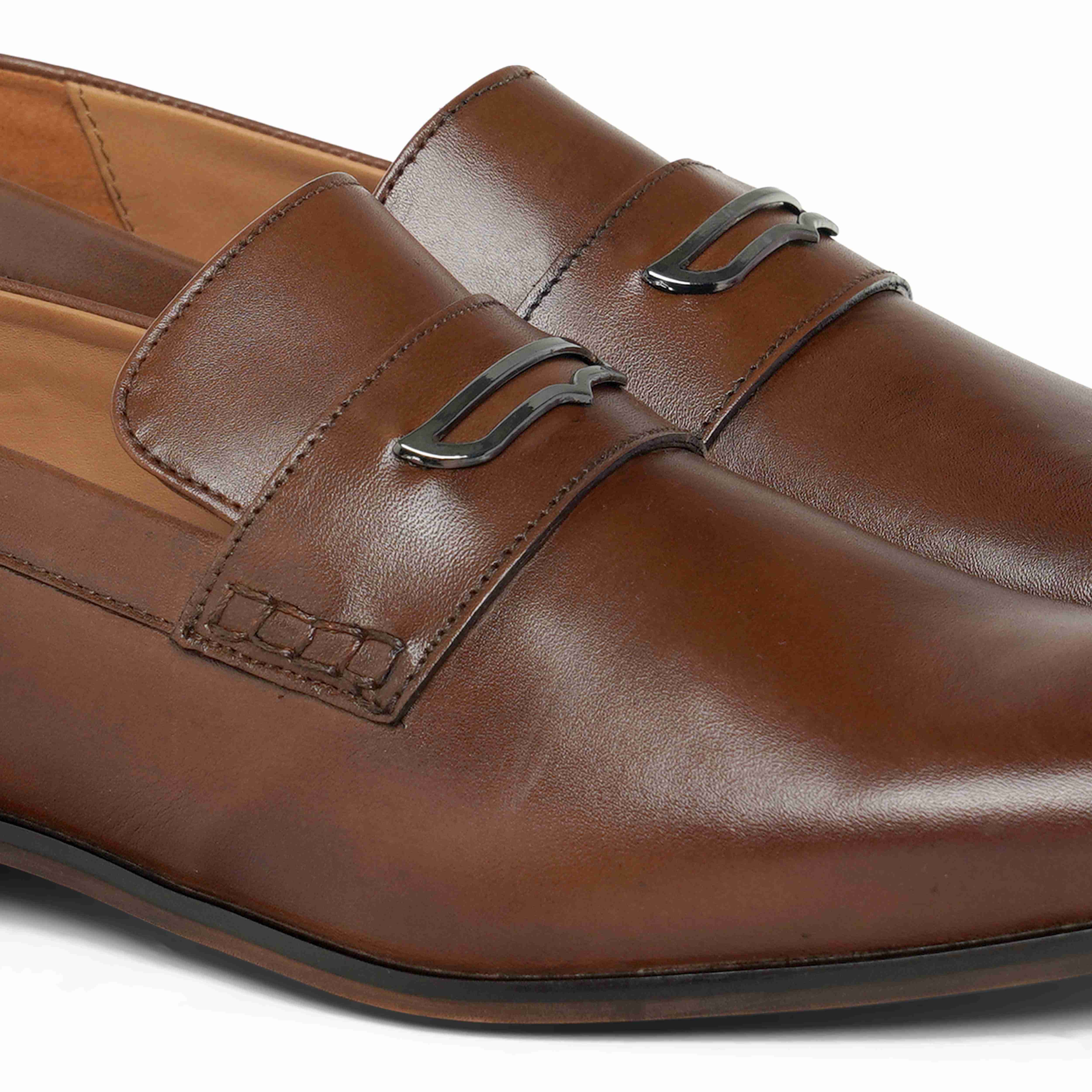 The Presto Ruosh Men Tan Formal Slip-On
