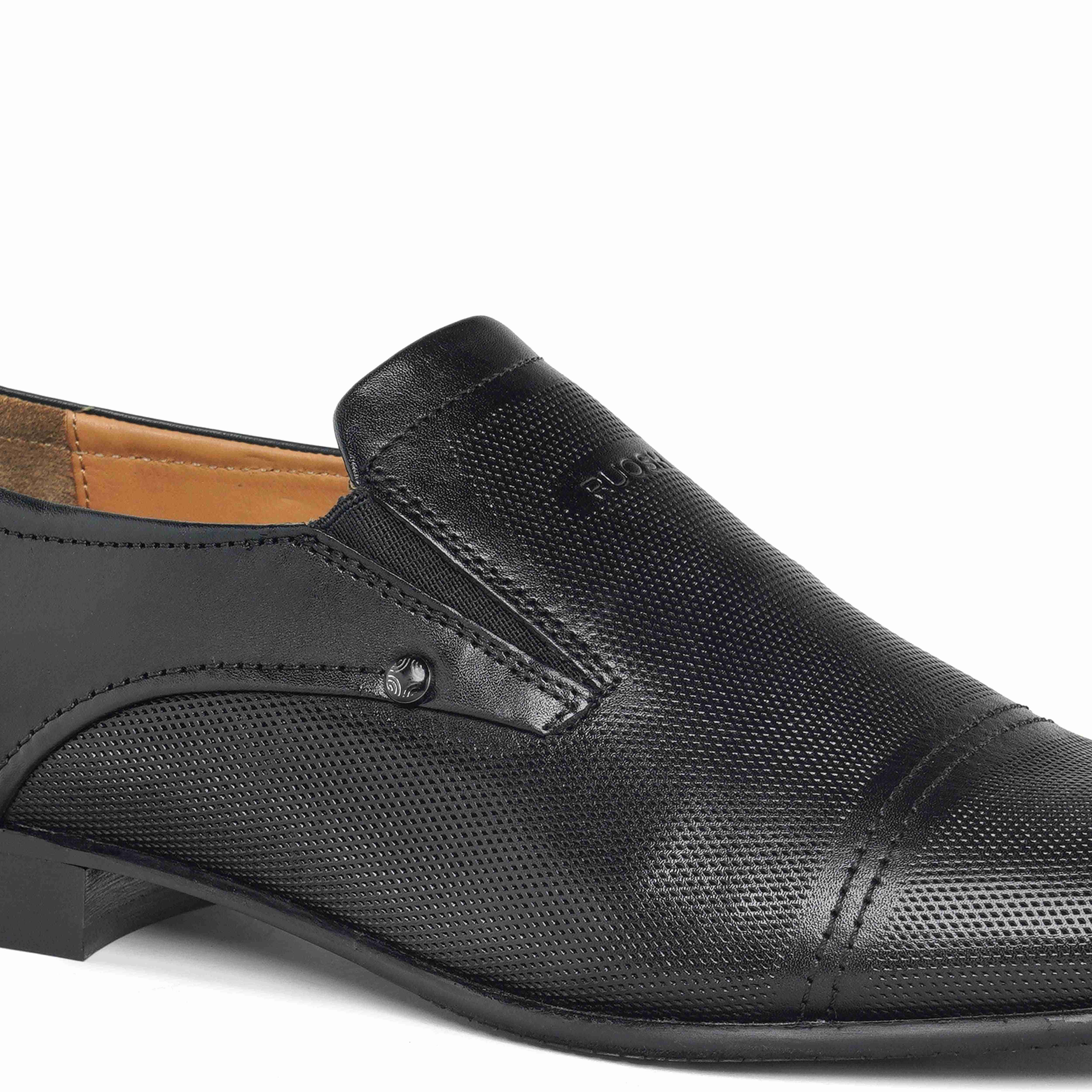 The Lando Ruosh Men Black Formal Slip-On