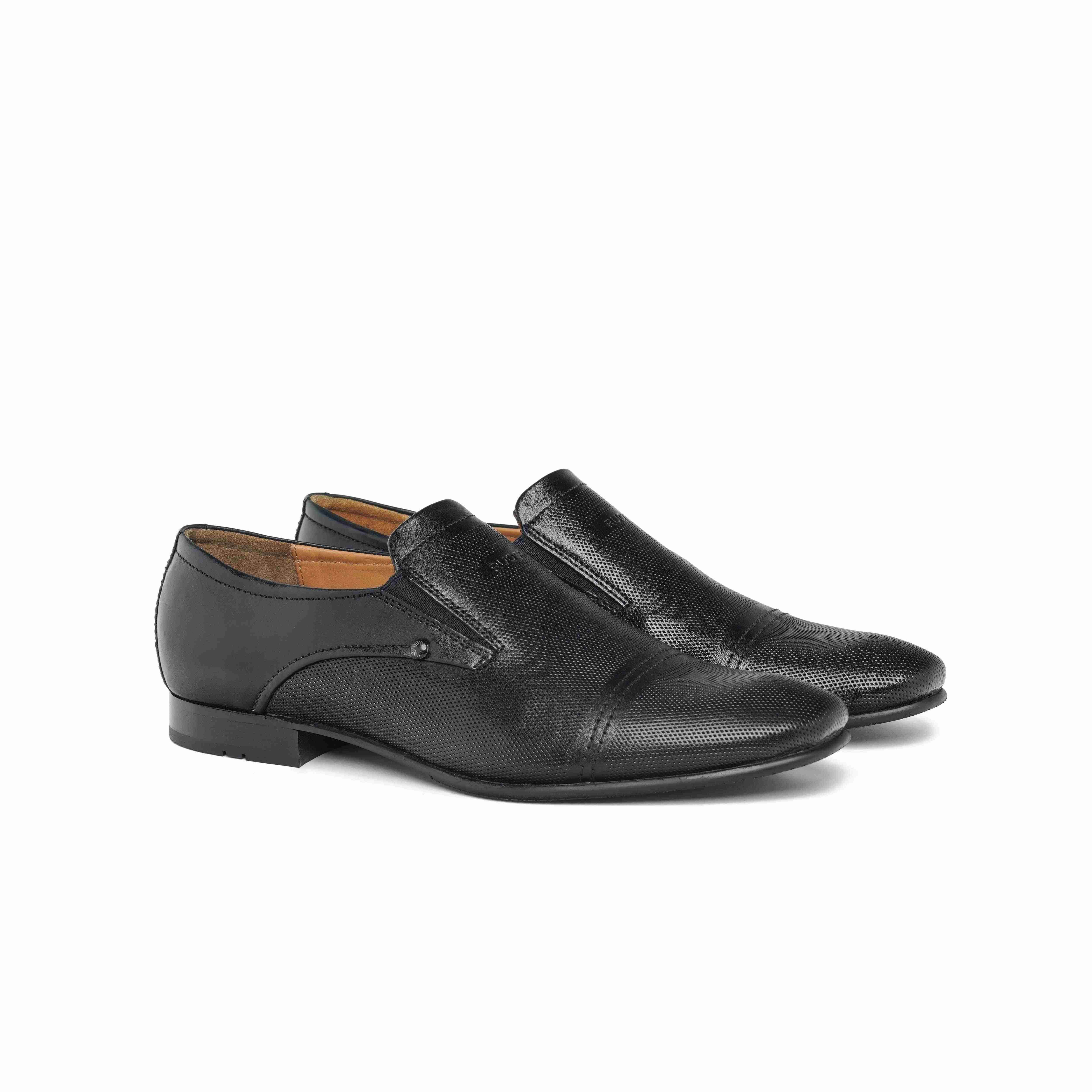The Lando Ruosh Men Black Formal Slip-On