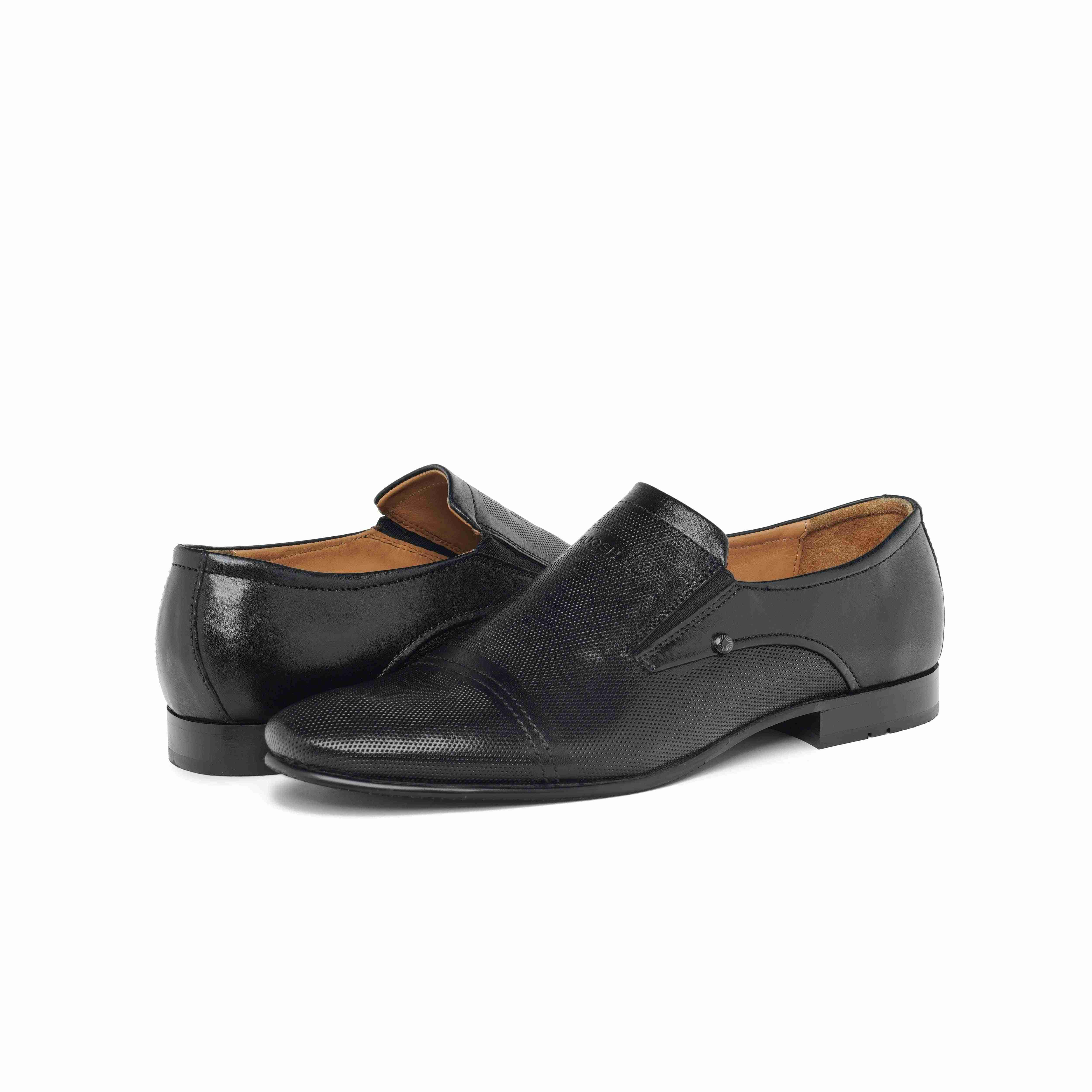 The Lando Ruosh Men Black Formal Slip-On