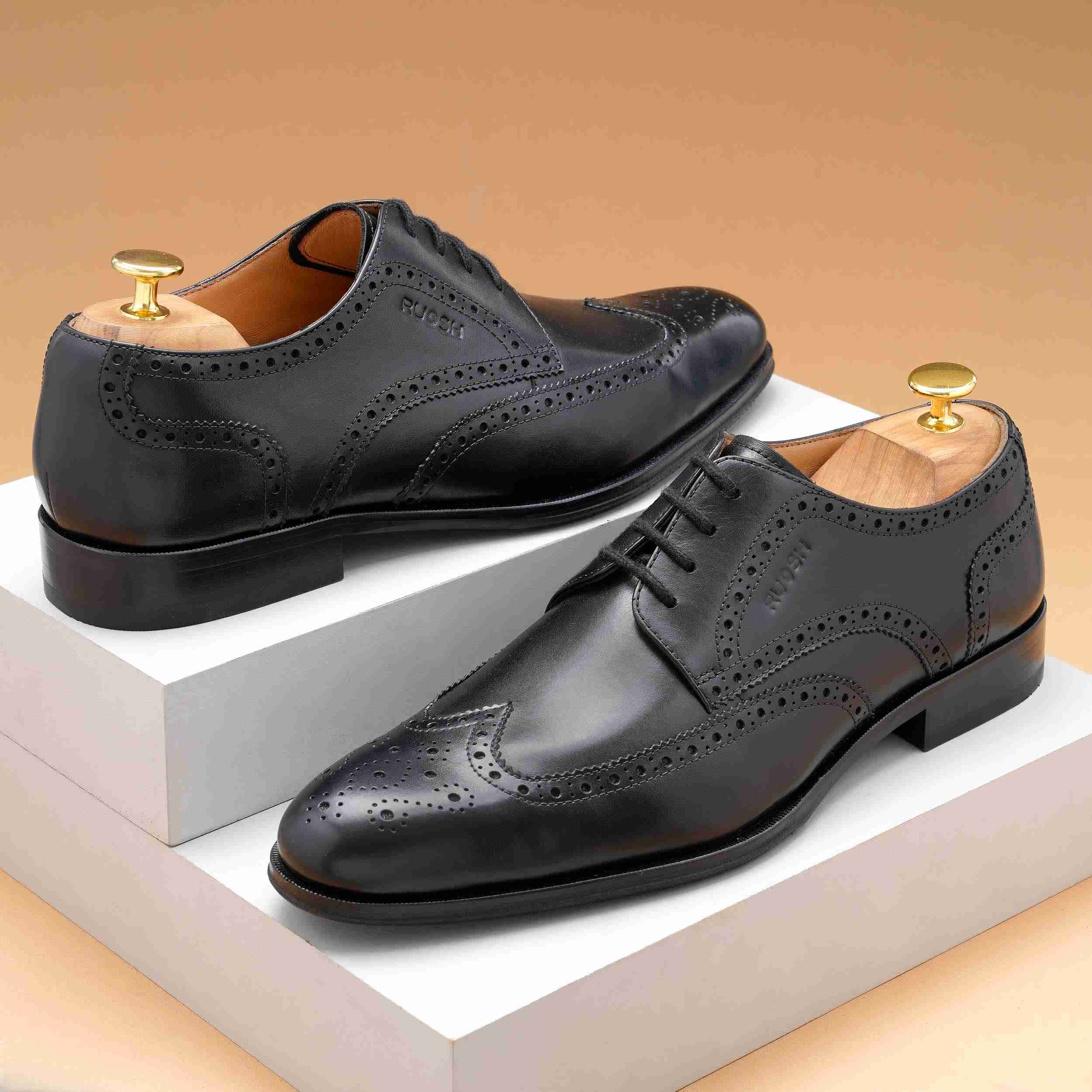 The Willy Black Men Formal Brogue Ruosh
