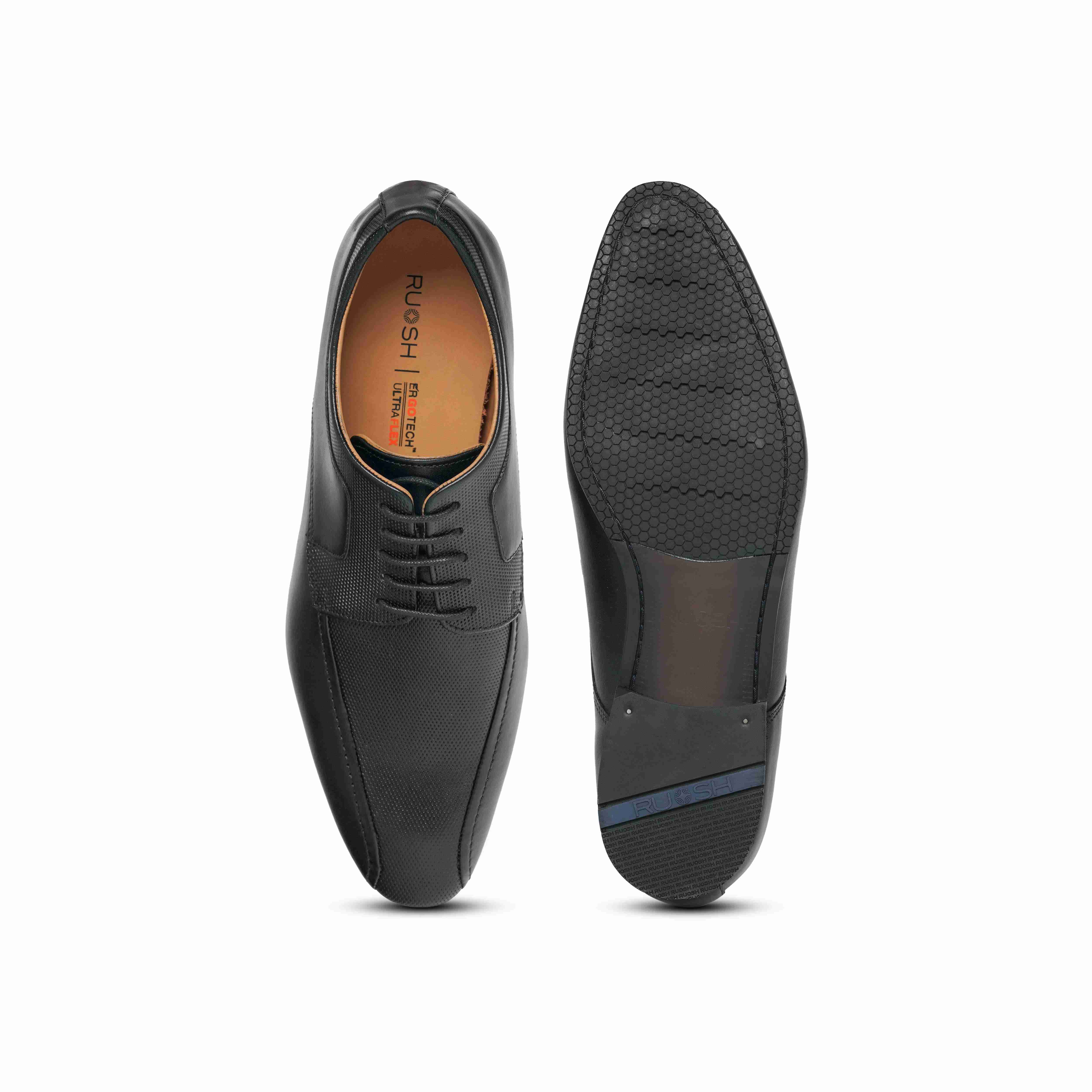 The Lando Ruosh Men Black Bicycle-Cut Lace-Up