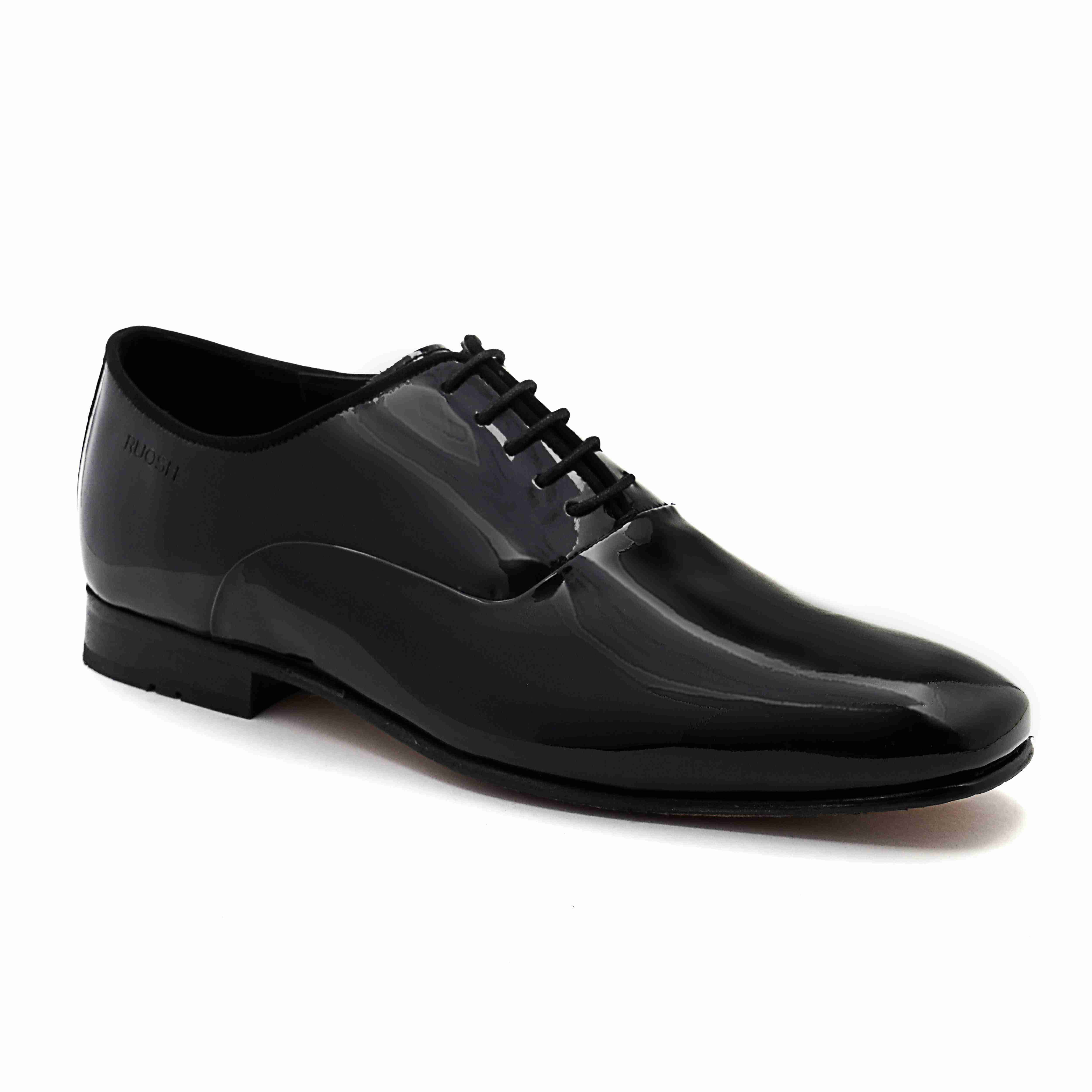 The Bret Ruosh Men Black Glossy Patent Oxford