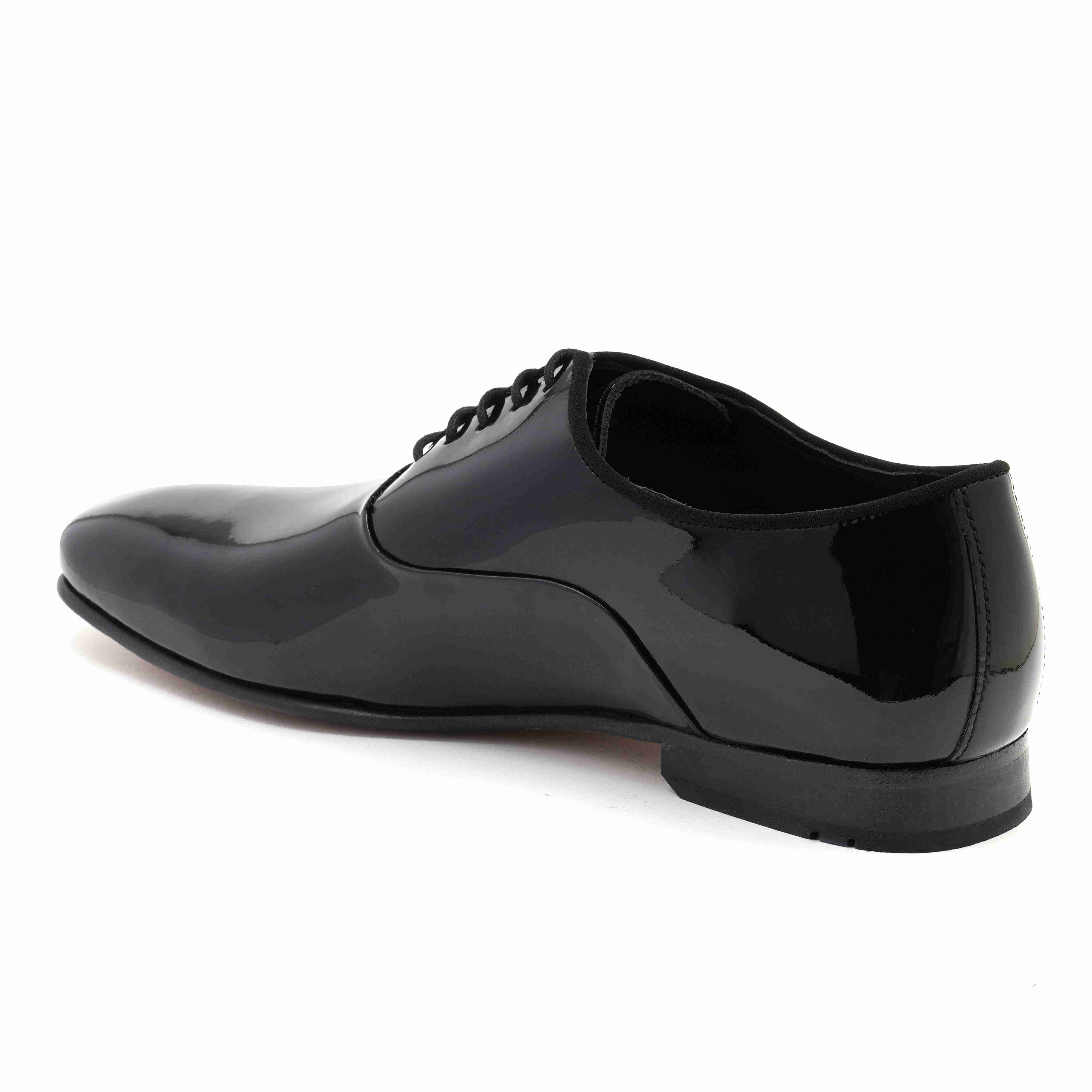 The Bret Ruosh Men Black Glossy Patent Oxford