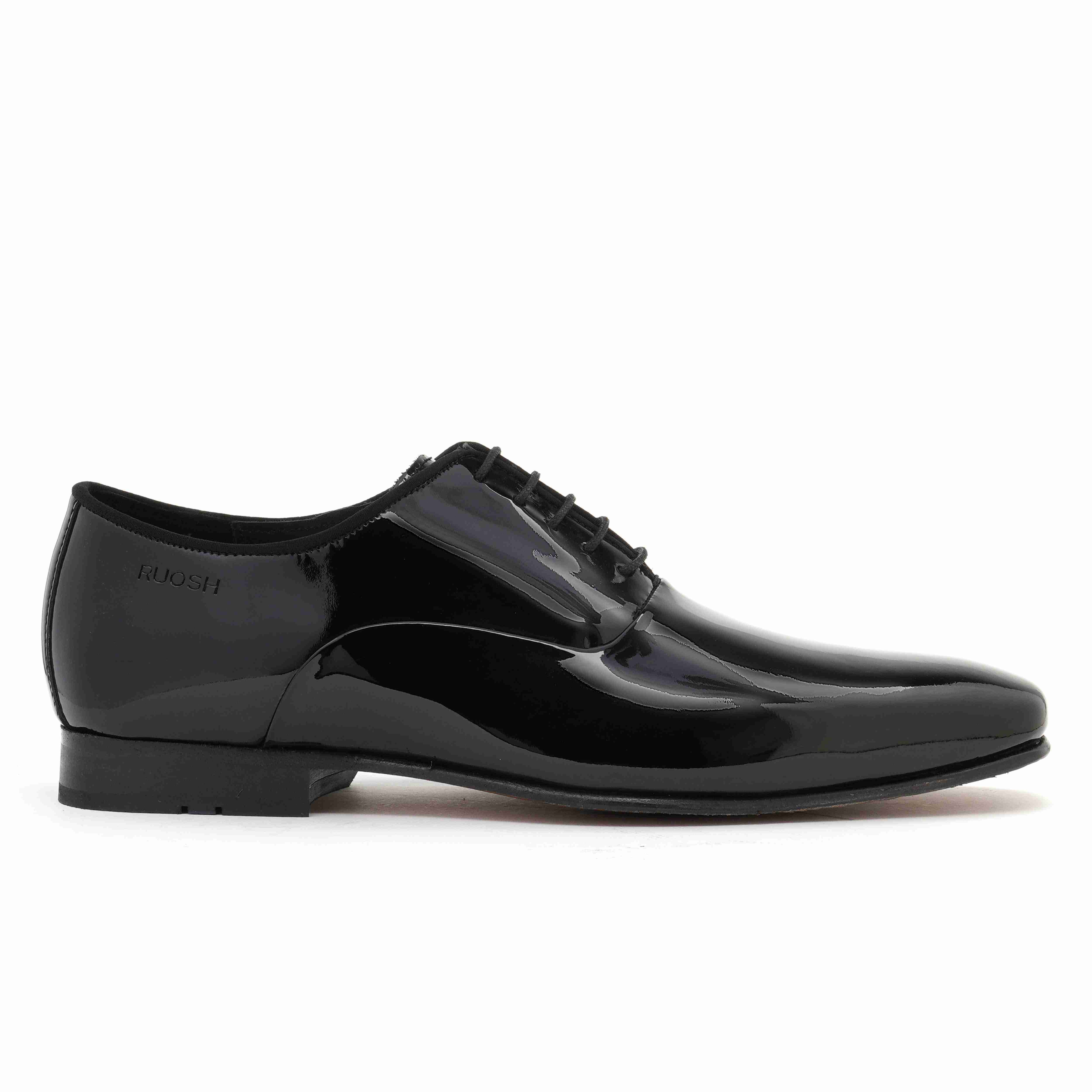 The Bret Ruosh Men Black Glossy Patent Oxford
