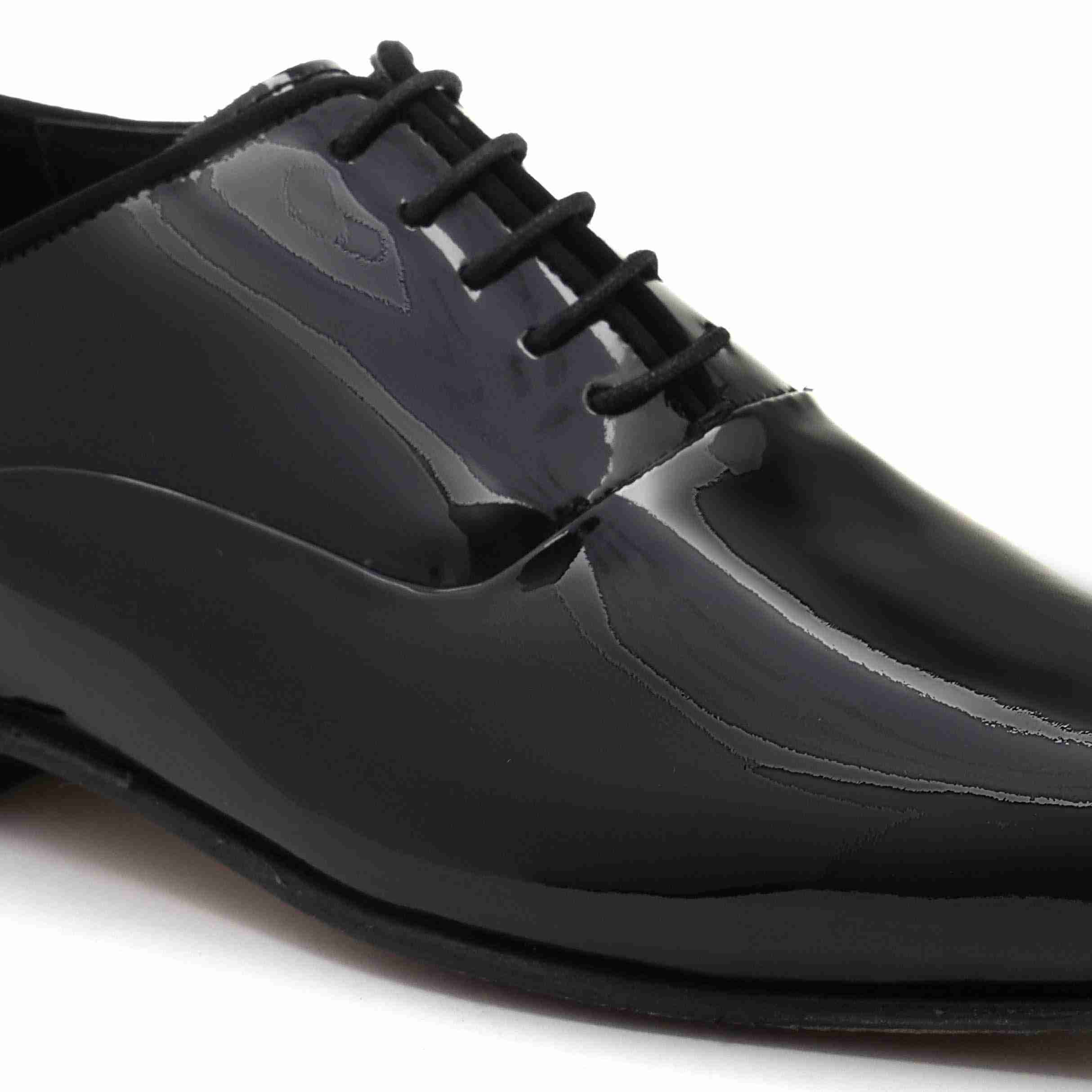 The Bret Ruosh Men Black Glossy Patent Oxford