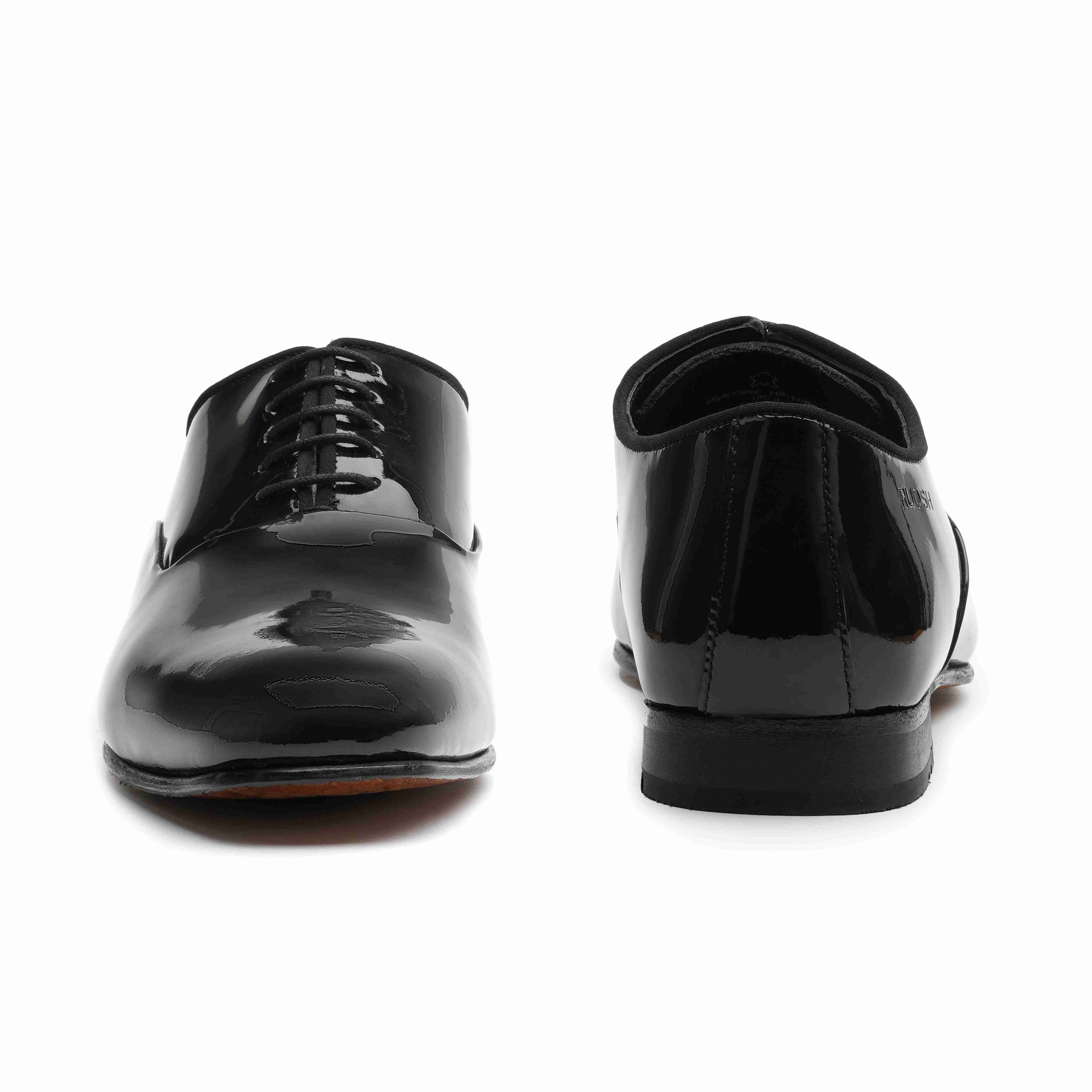 The Bret Ruosh Men Black Glossy Patent Oxford