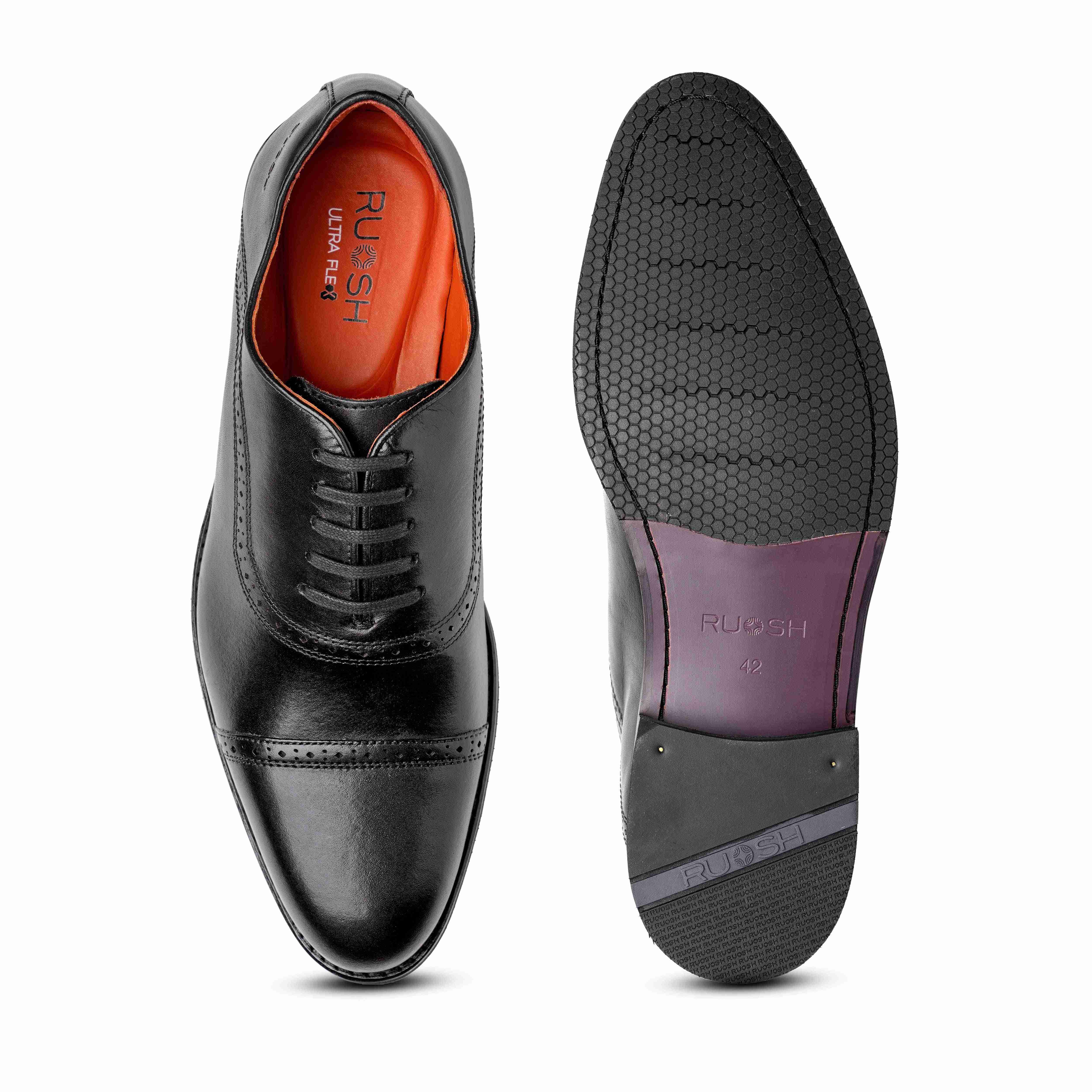 The Todd Ruosh Men Black Classic Oxford Brogue