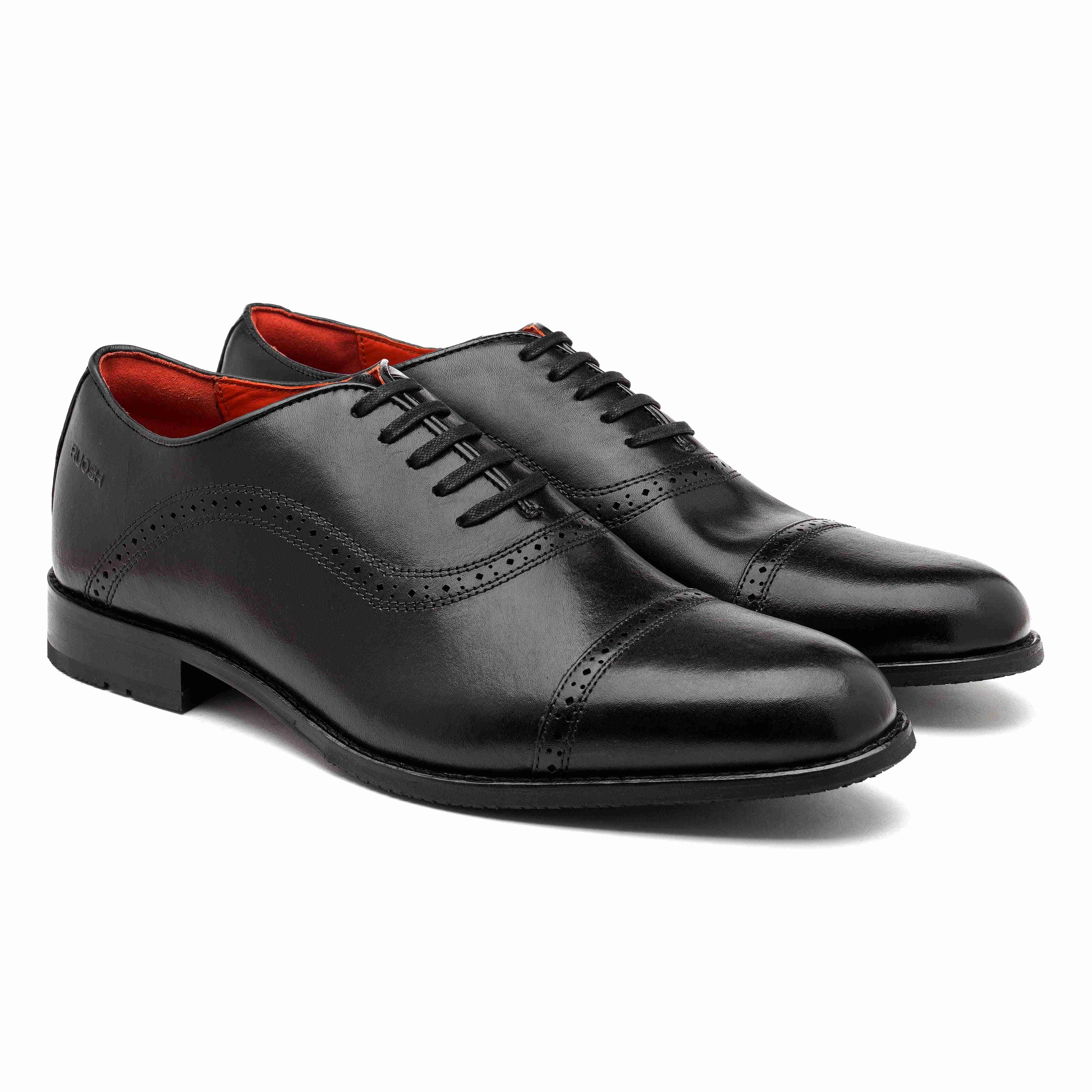The Todd Ruosh Men Black Classic Oxford Brogue