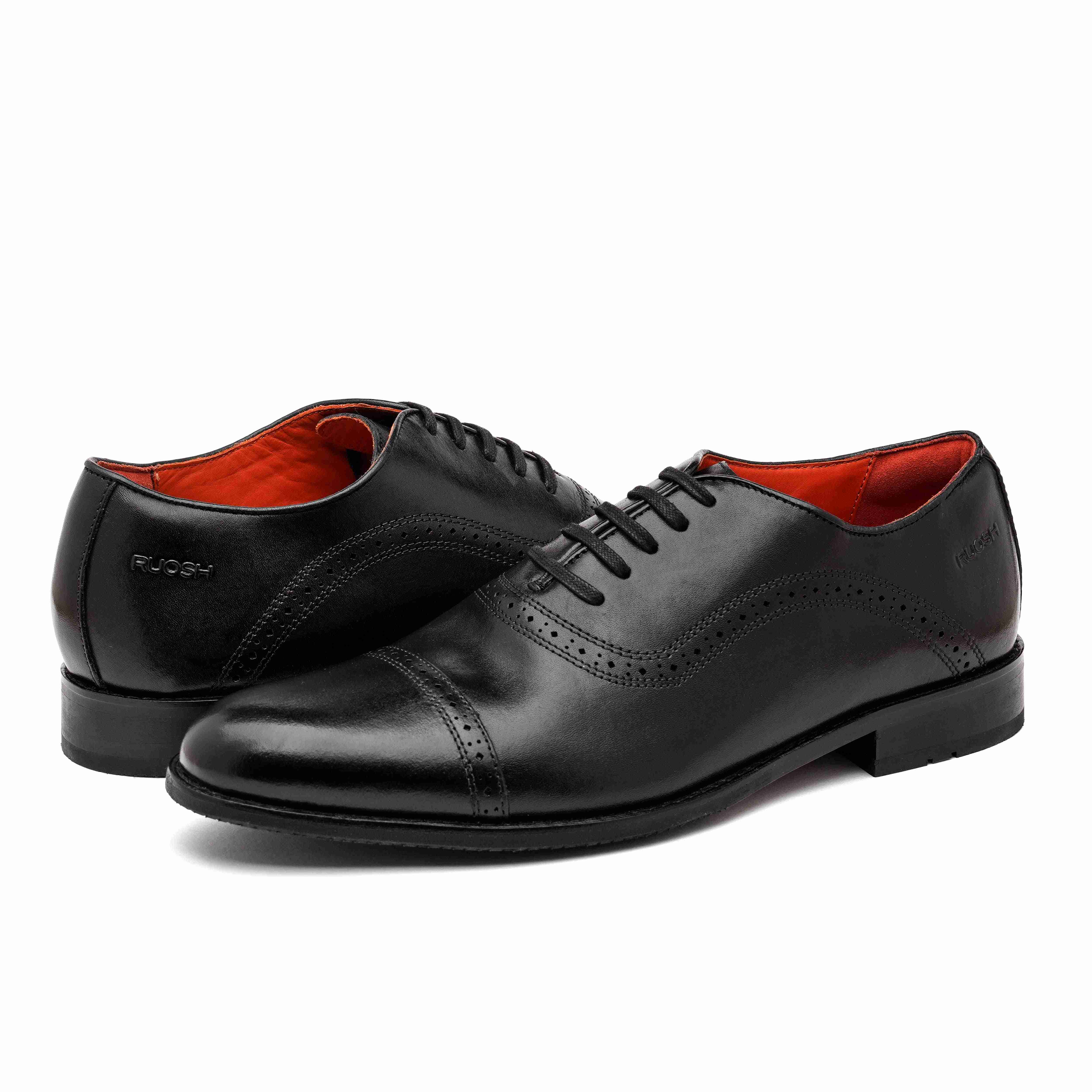 The Todd Ruosh Men Black Classic Oxford Brogue