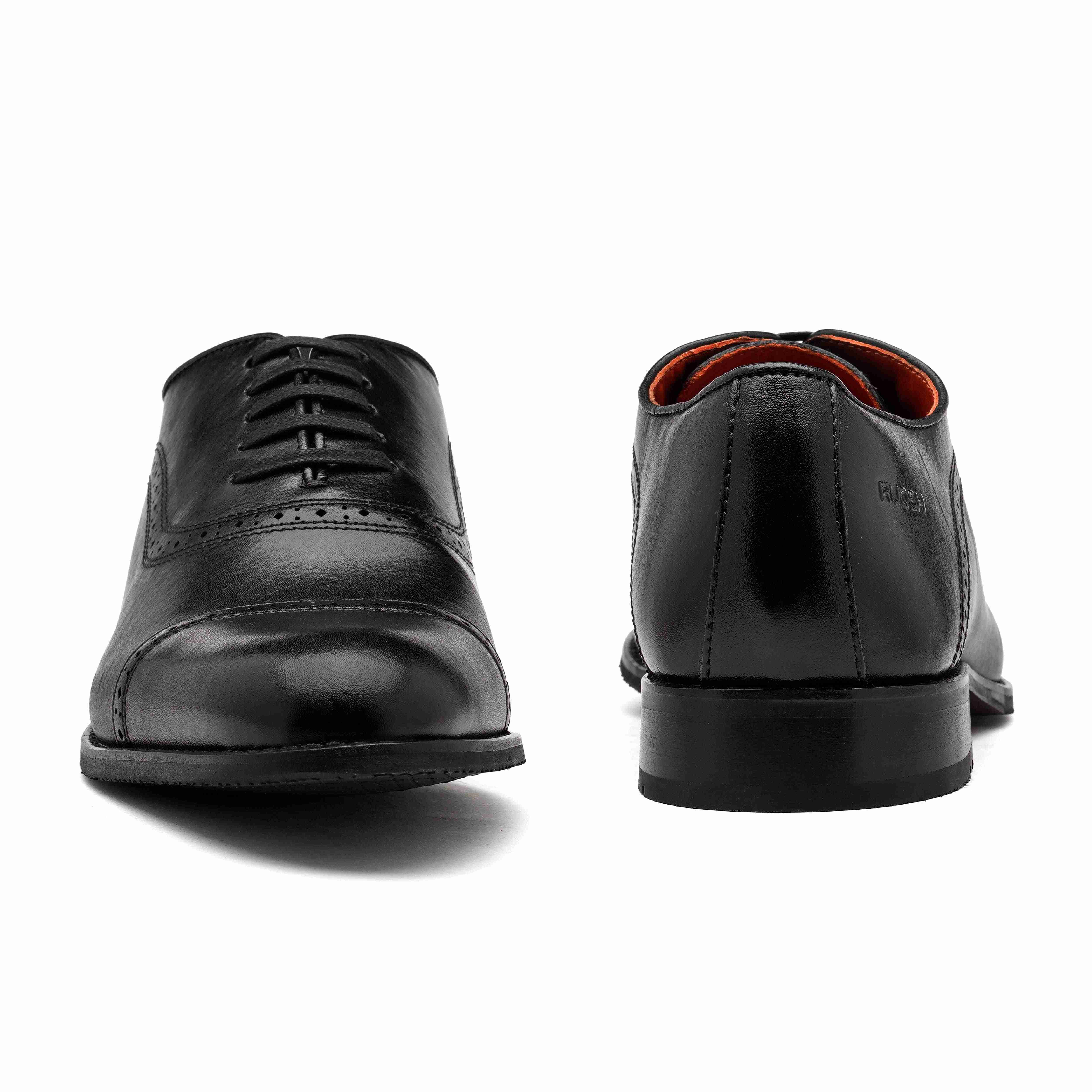 The Todd Ruosh Men Black Classic Oxford Brogue