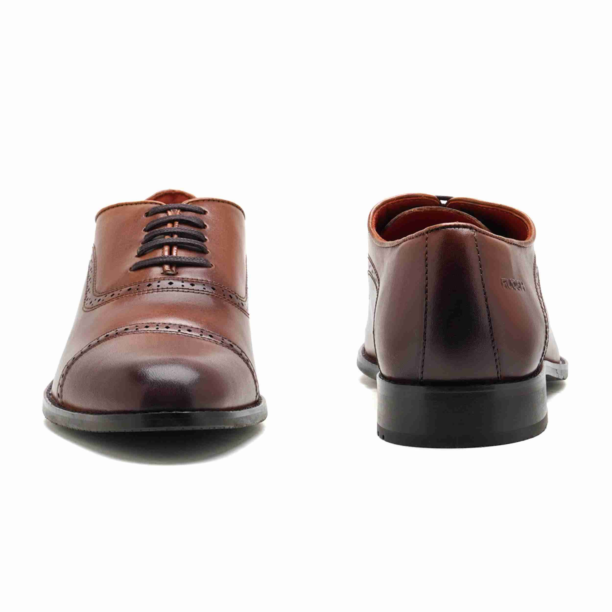 The Todd Ruosh Men Tan Classic Oxford Brogue
