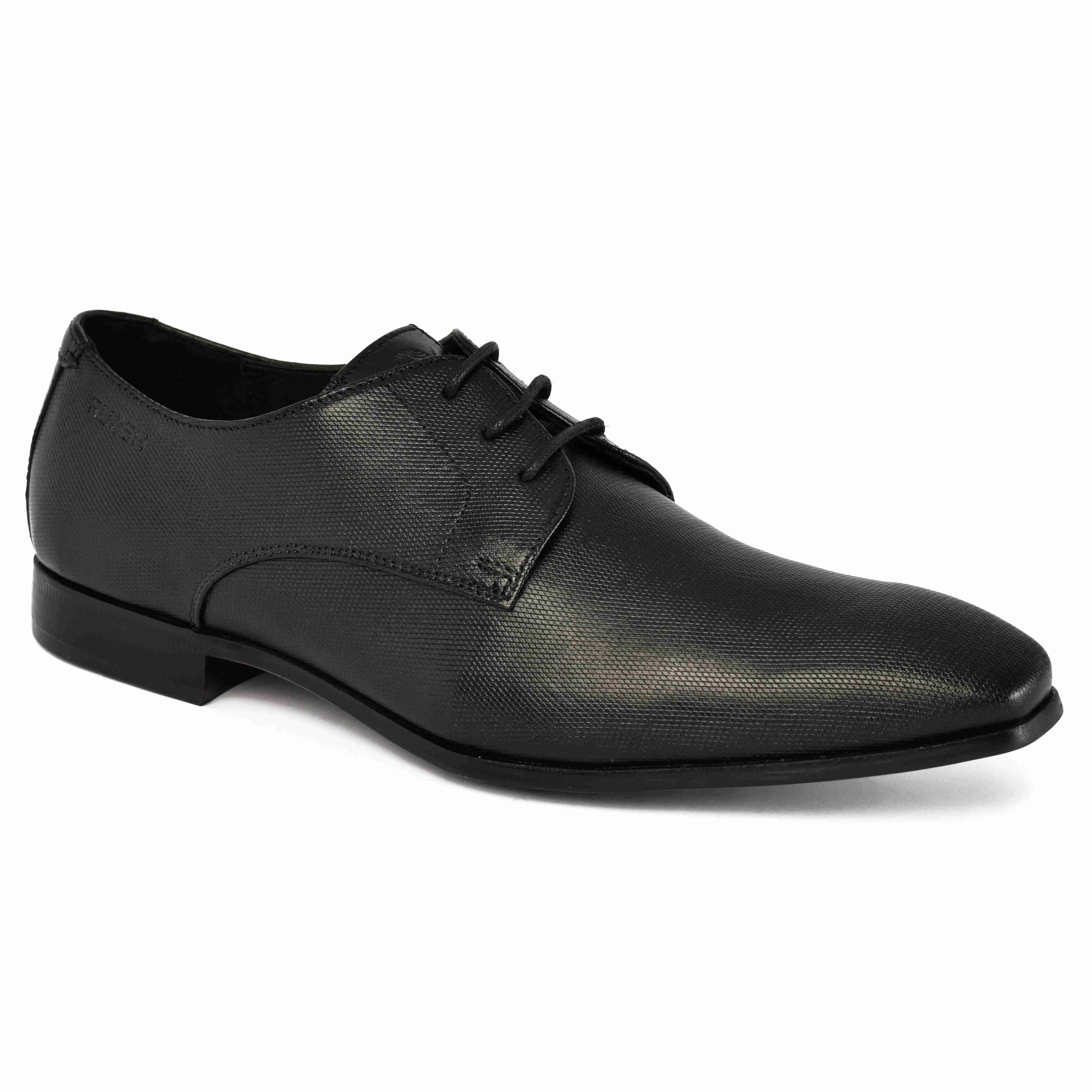 The King Ruosh Men Black Formal Lace-Up