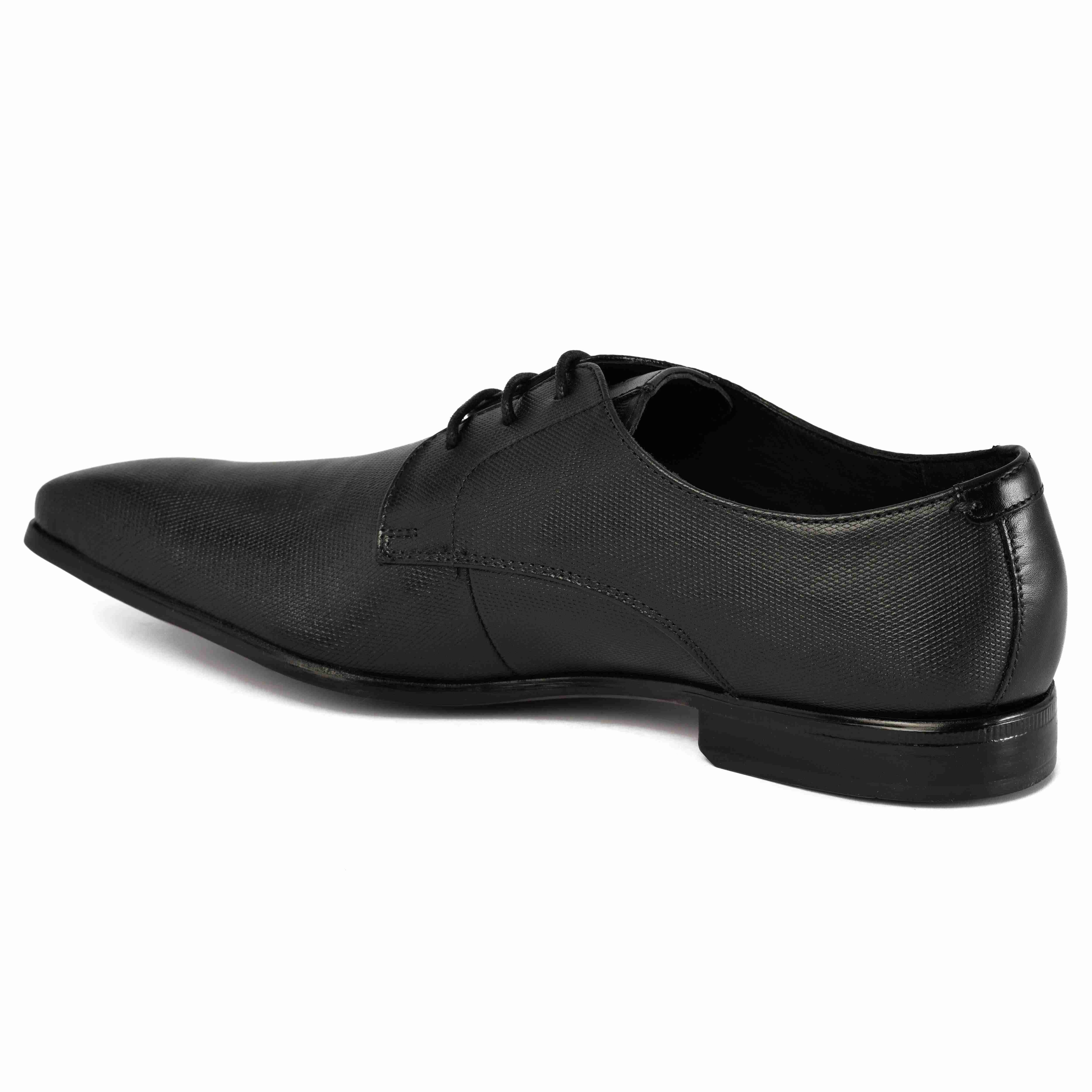 The King Ruosh Men Black Formal Lace-Up