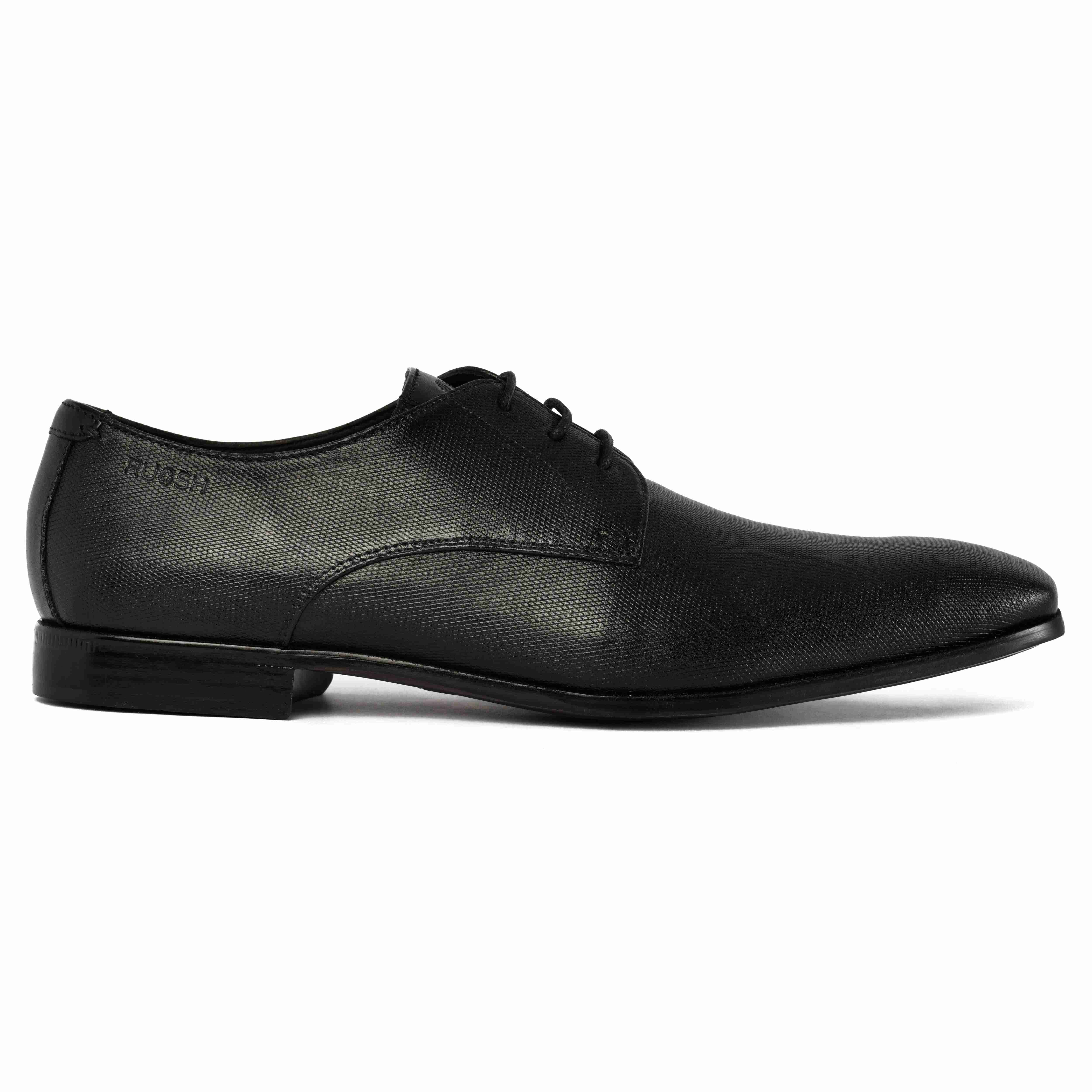 The King Ruosh Men Black Formal Lace-Up