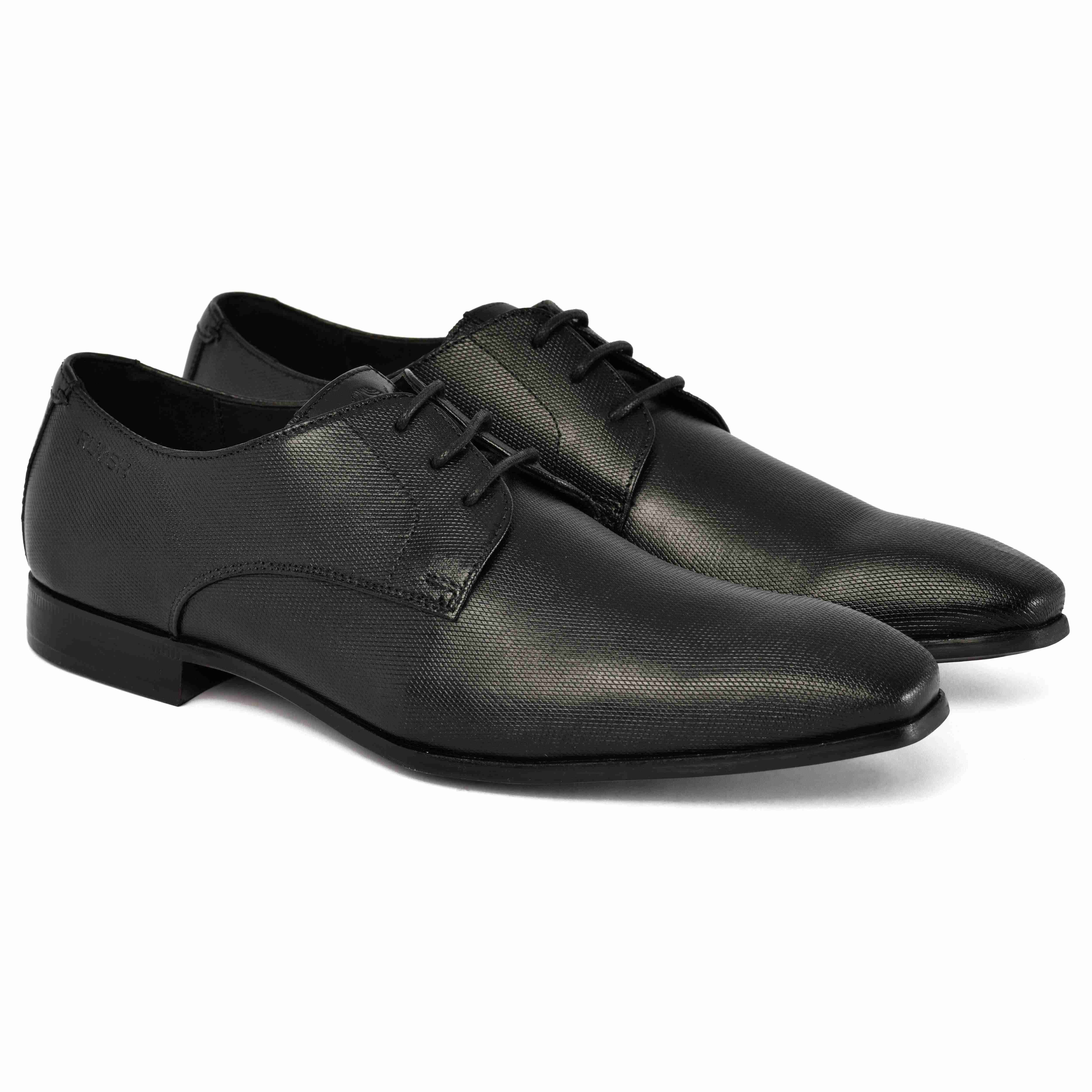 The King Ruosh Men Black Formal Lace-Up