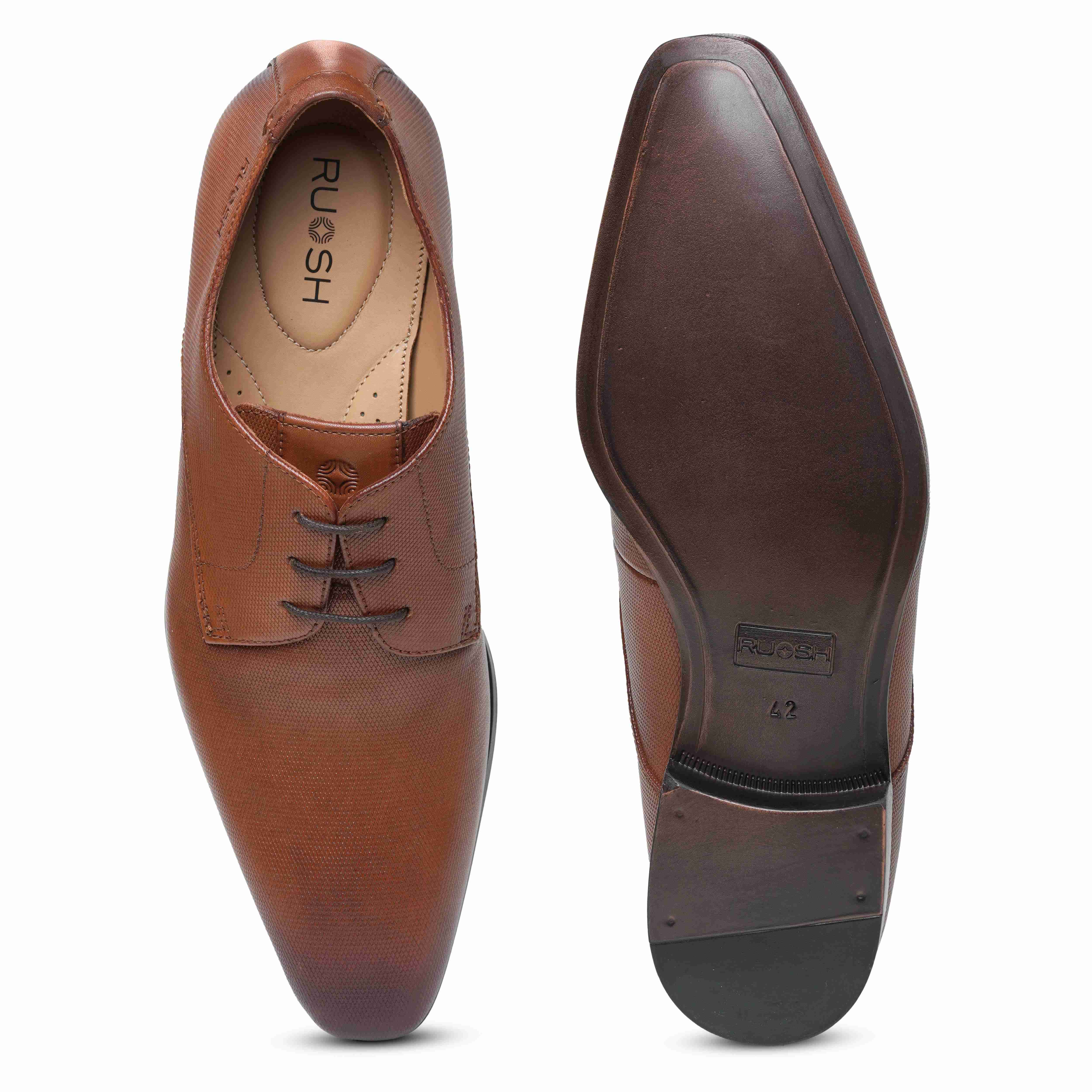 The King Ruosh Men Tan Formal Lace-Up