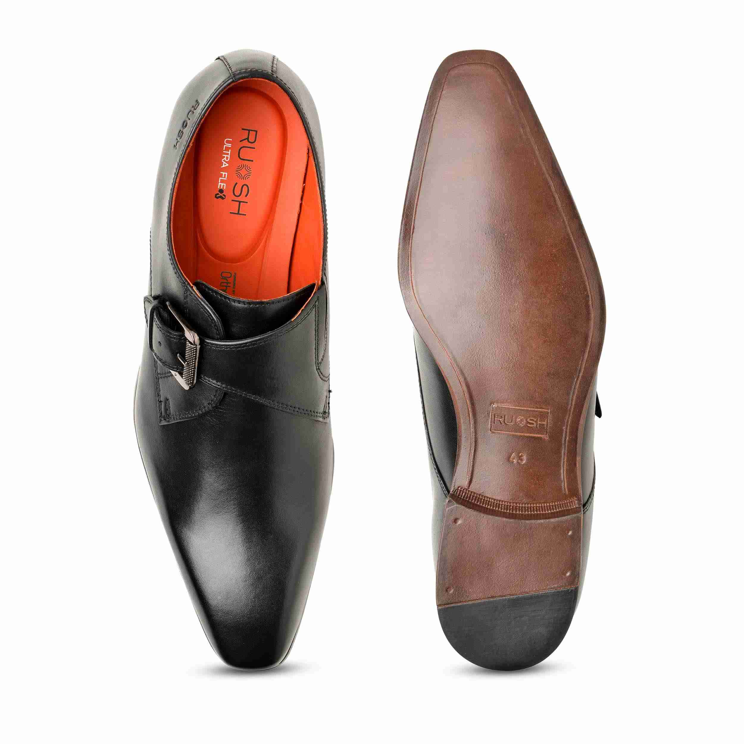 The Dalrey Ruosh Men Black Formal Single Monk