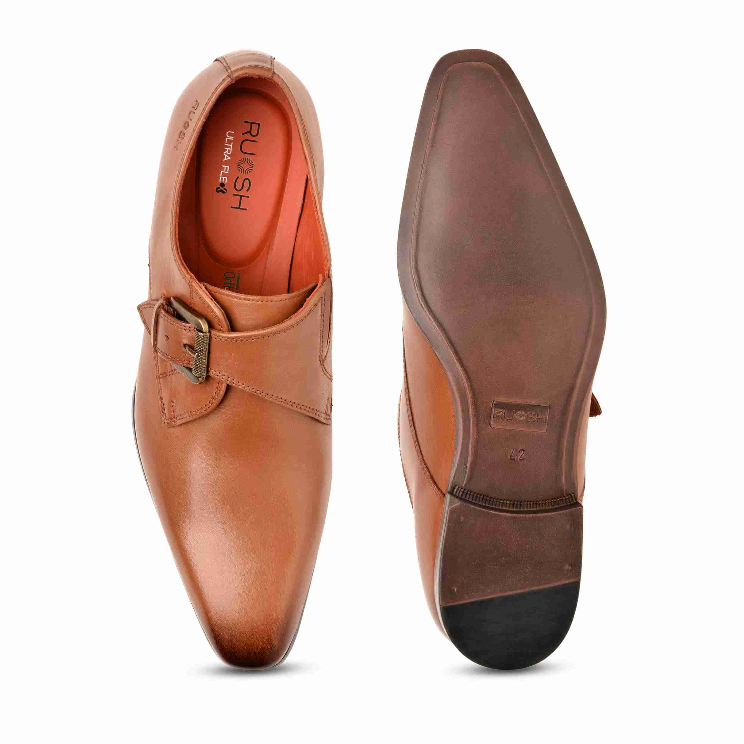 The Dalrey Ruosh Men Tan Formal Single Monk