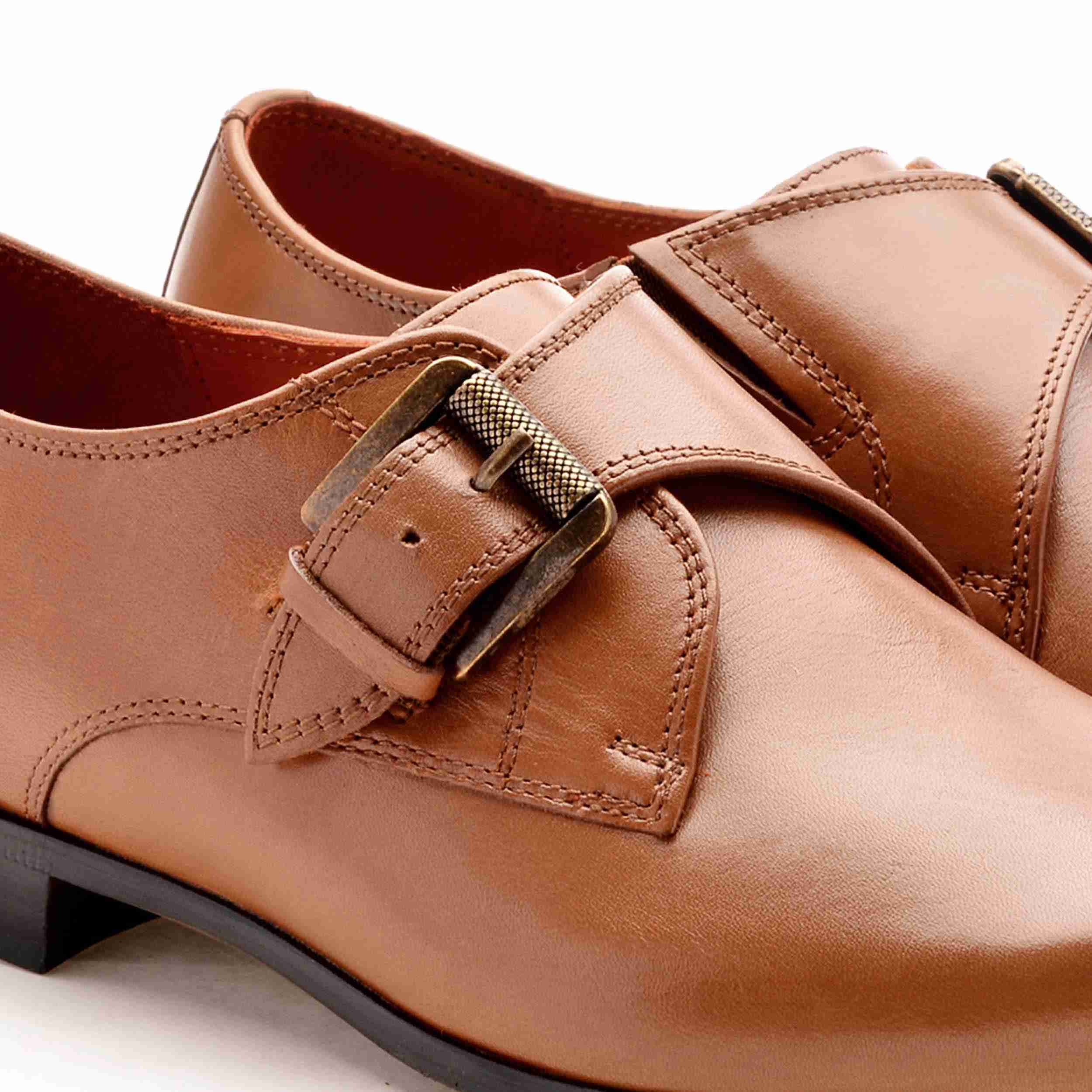 The Dalrey Ruosh Men Tan Formal Single Monk