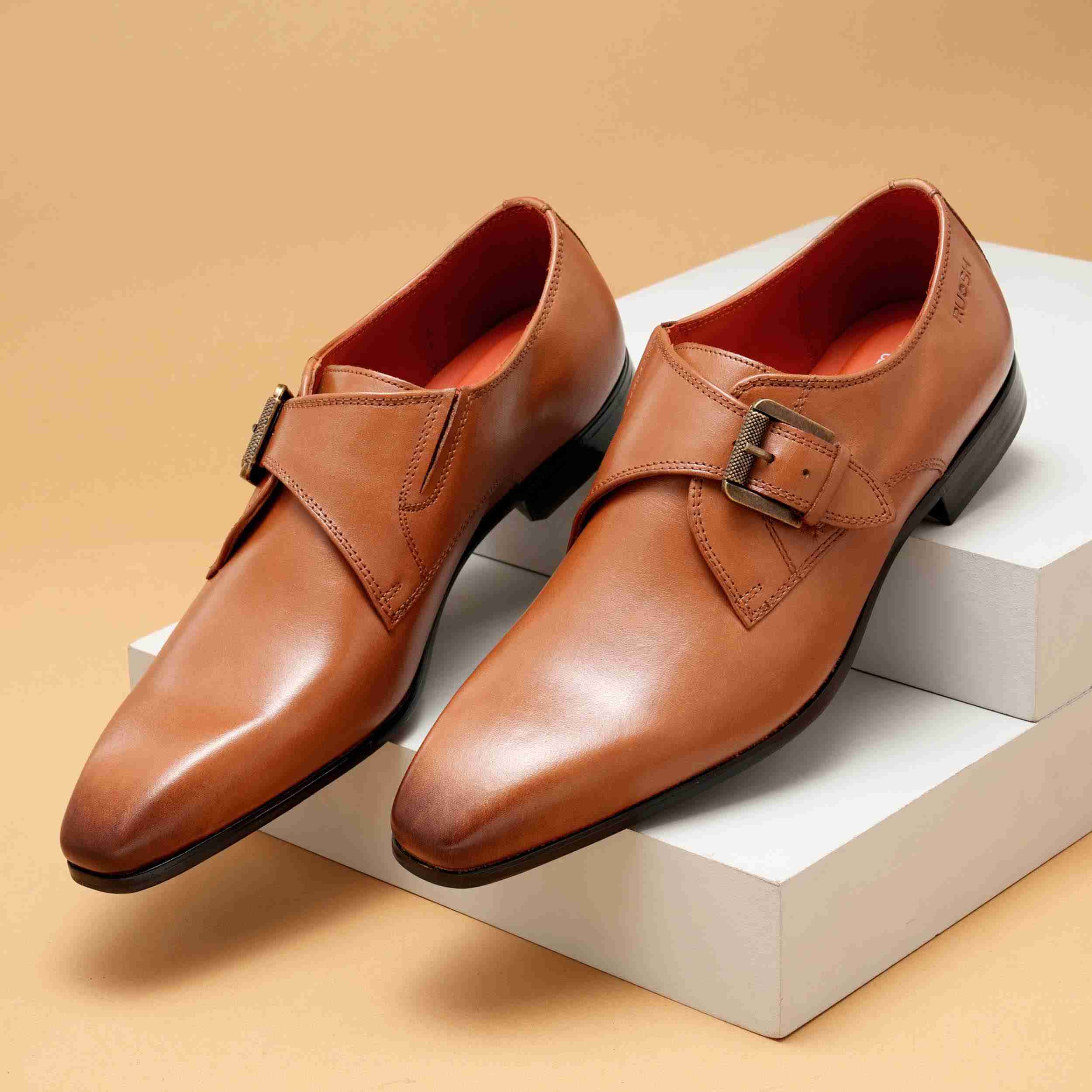 The Dalrey Ruosh Men Tan Formal Single Monk