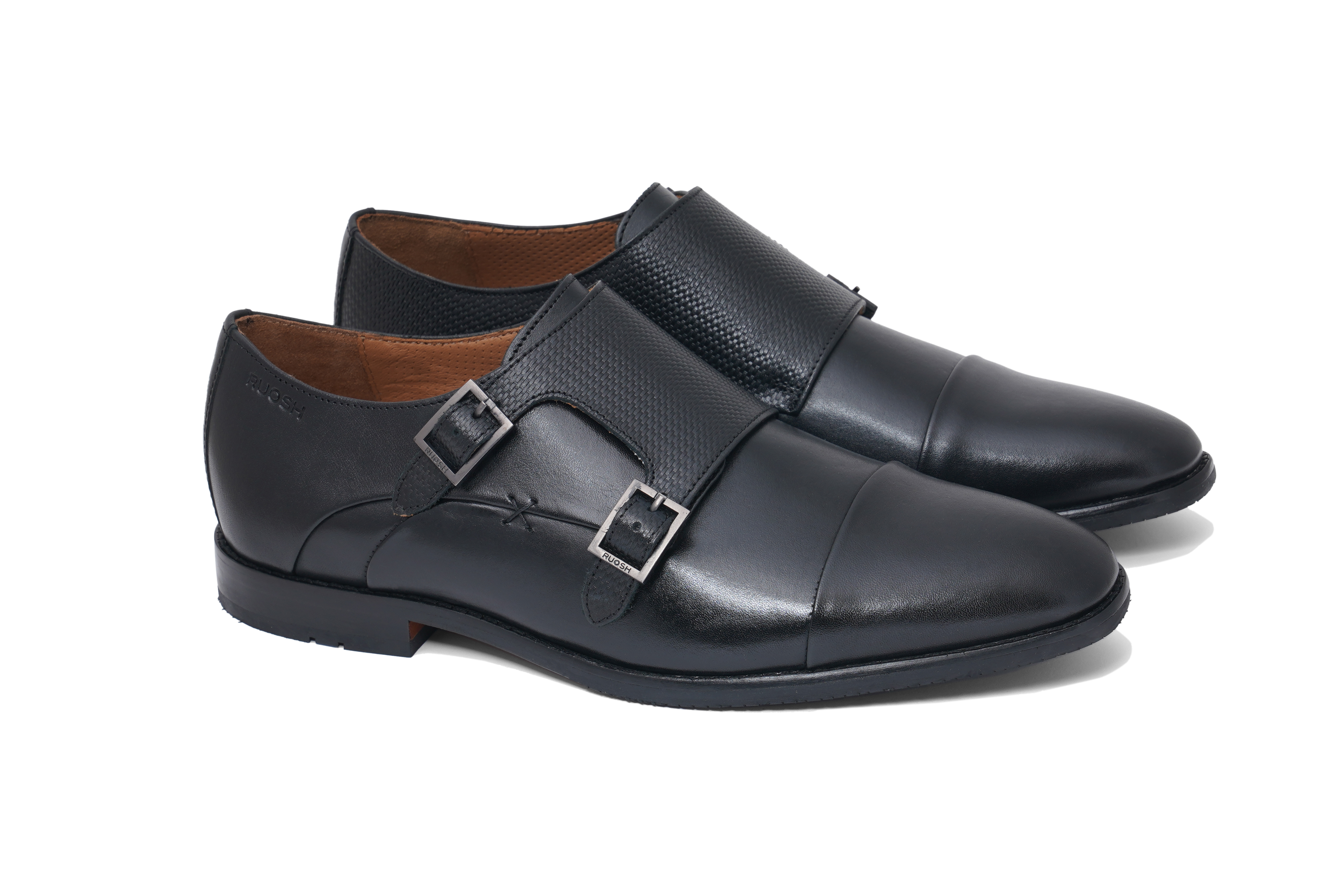 The Colombo Ruosh Men Black Formal Double Monk