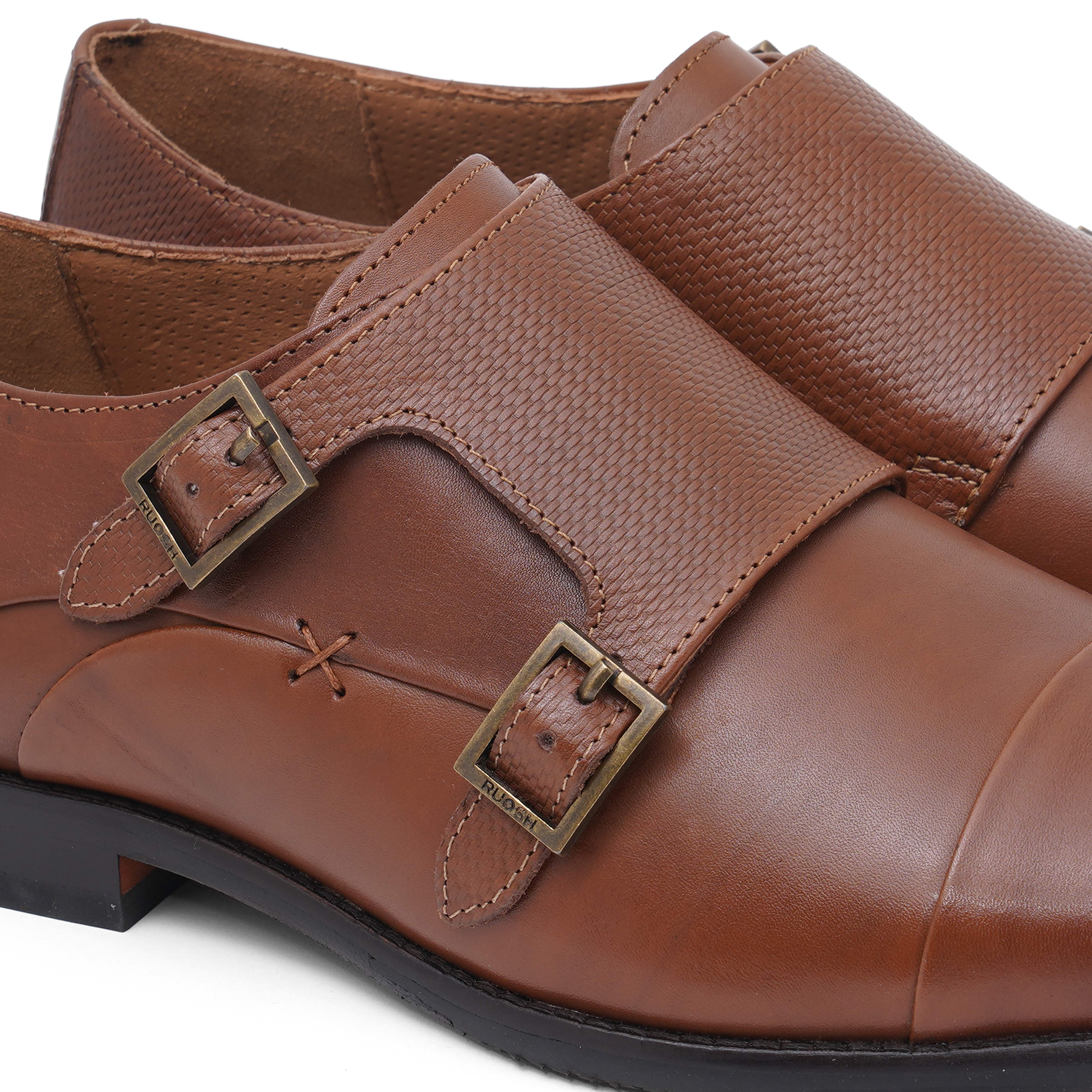The Colombo Ruosh Men Tan Formal Double Monk